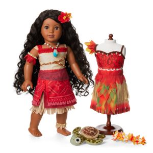 Disney Moana Doll. Wayfinder Outfit & Sea Turtle Plush by American Girl®