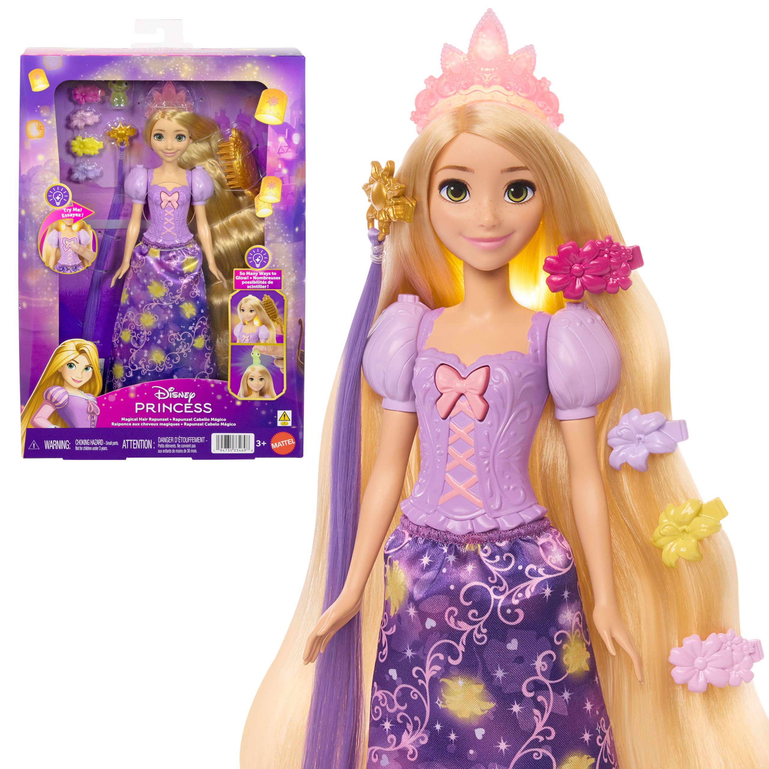 Princesse Disney Poupée Raiponce Cheveux Magiques