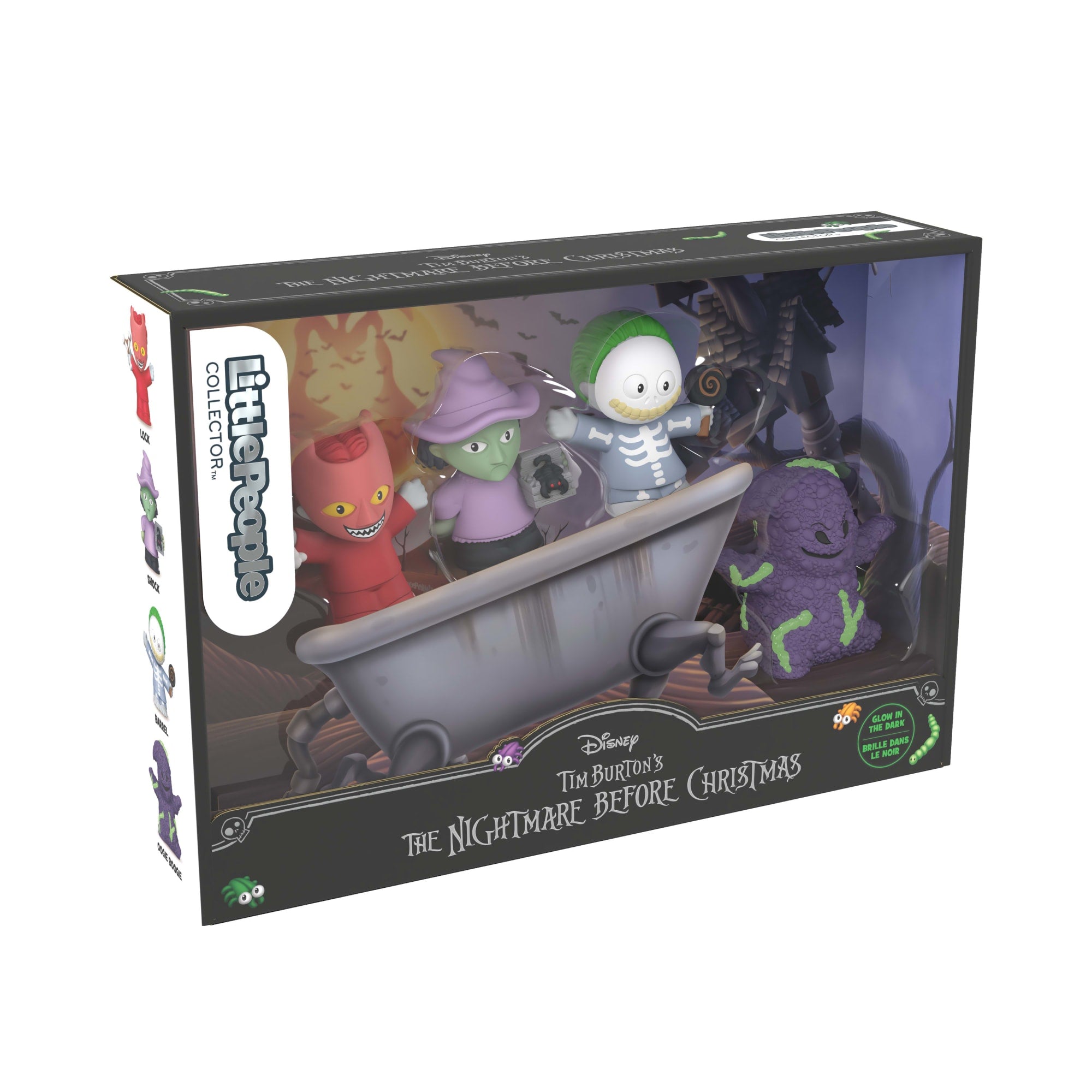 Little People Collector Disney Tim Burton's The Nightmare Before Christmas Lock Shock & Barrel Set - Image 11