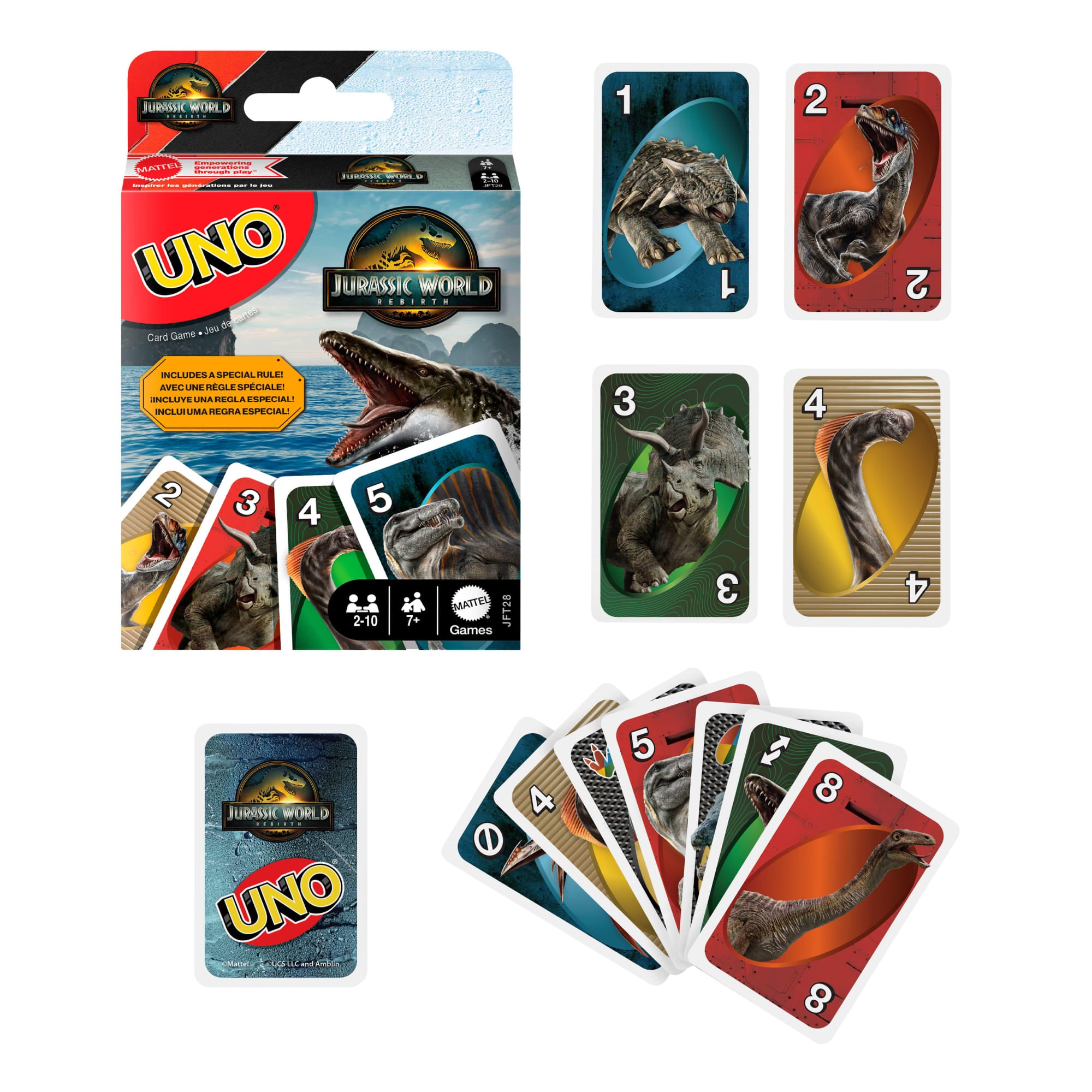 UNO Jurassic World Rebirth Card Game For Kids. Family & Adult Game Nights - Image 2