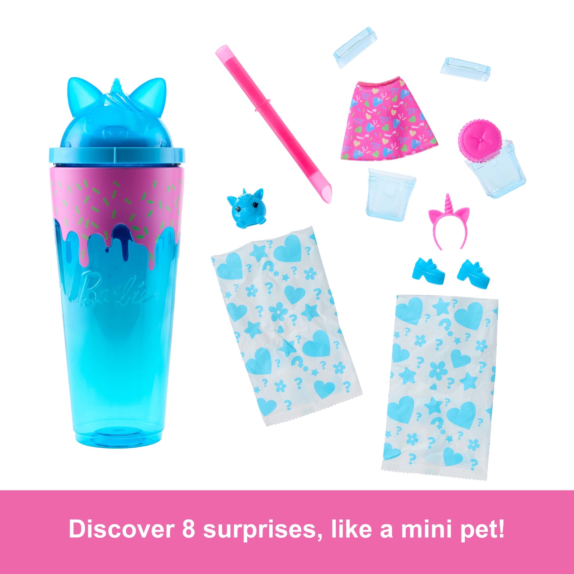 Barbie Pop Reveal Shakes Series Doll & Accessories Set. Scented Sweet Unicorn Fashion Doll - Image 3
