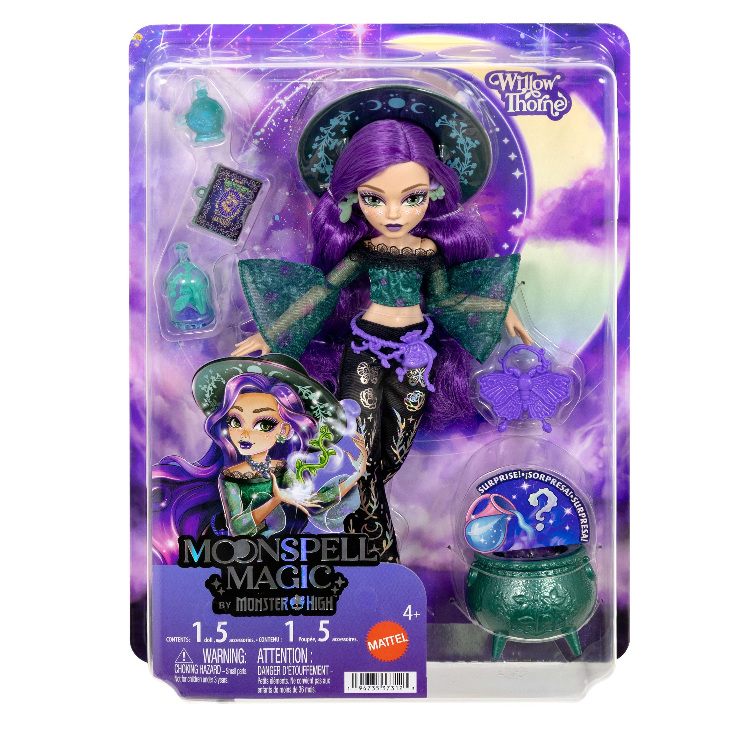 Moonspell Magic By Monster High Willow Thorne Fashion Doll. Nature Witch With Accessories - Image 6