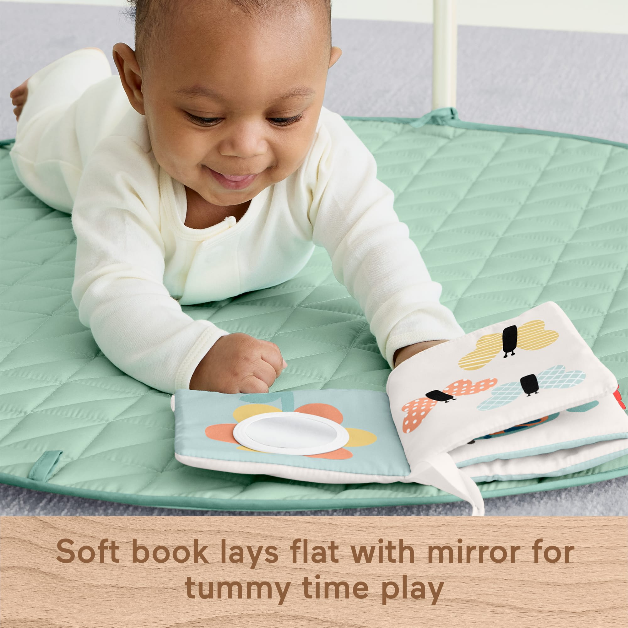 Fisher-Price Wooden Lay And Play Deluxe Activity Gym Baby Playmat With Developmental Toys - Image 3