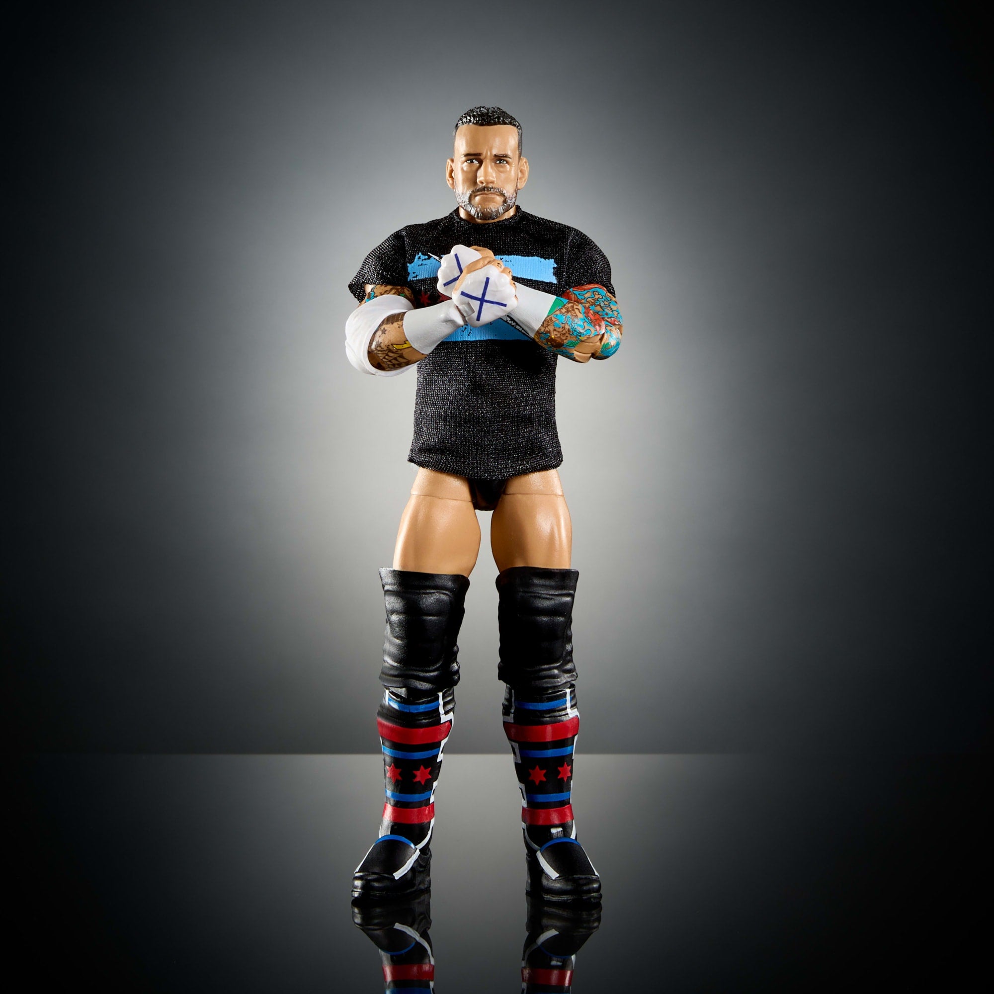 WWE Figura de Acción Elite Cm Punk negro - Image 4