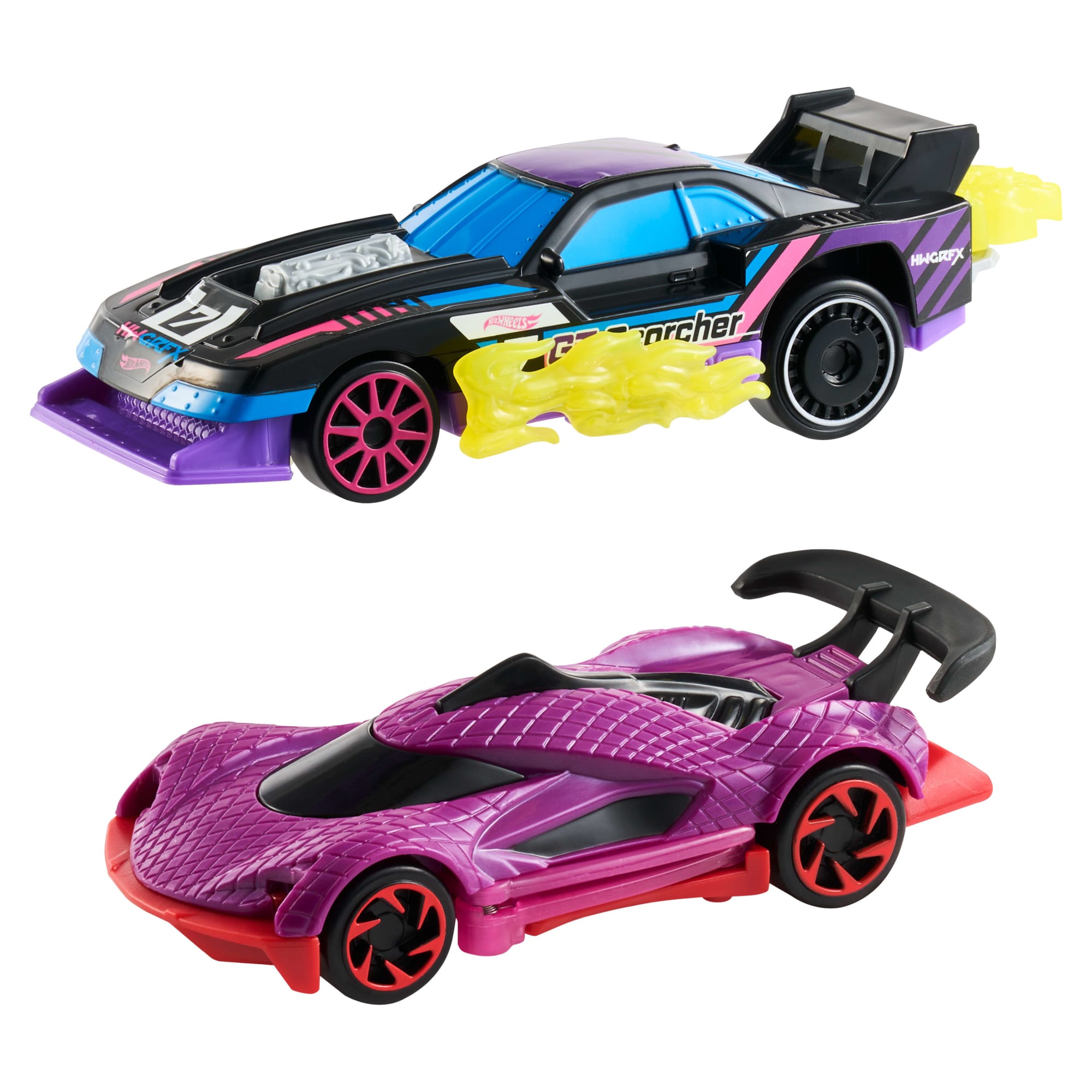 Hot Wheels Let's Race Activate! 2-Pack. Gt-Scorcher & Street Shrieker Toy Cars With Surprise Reveal - Image 2