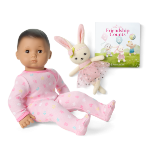 Bitty Baby® Doll #5 in Pastel Pink + Bunny Friend & Board Book