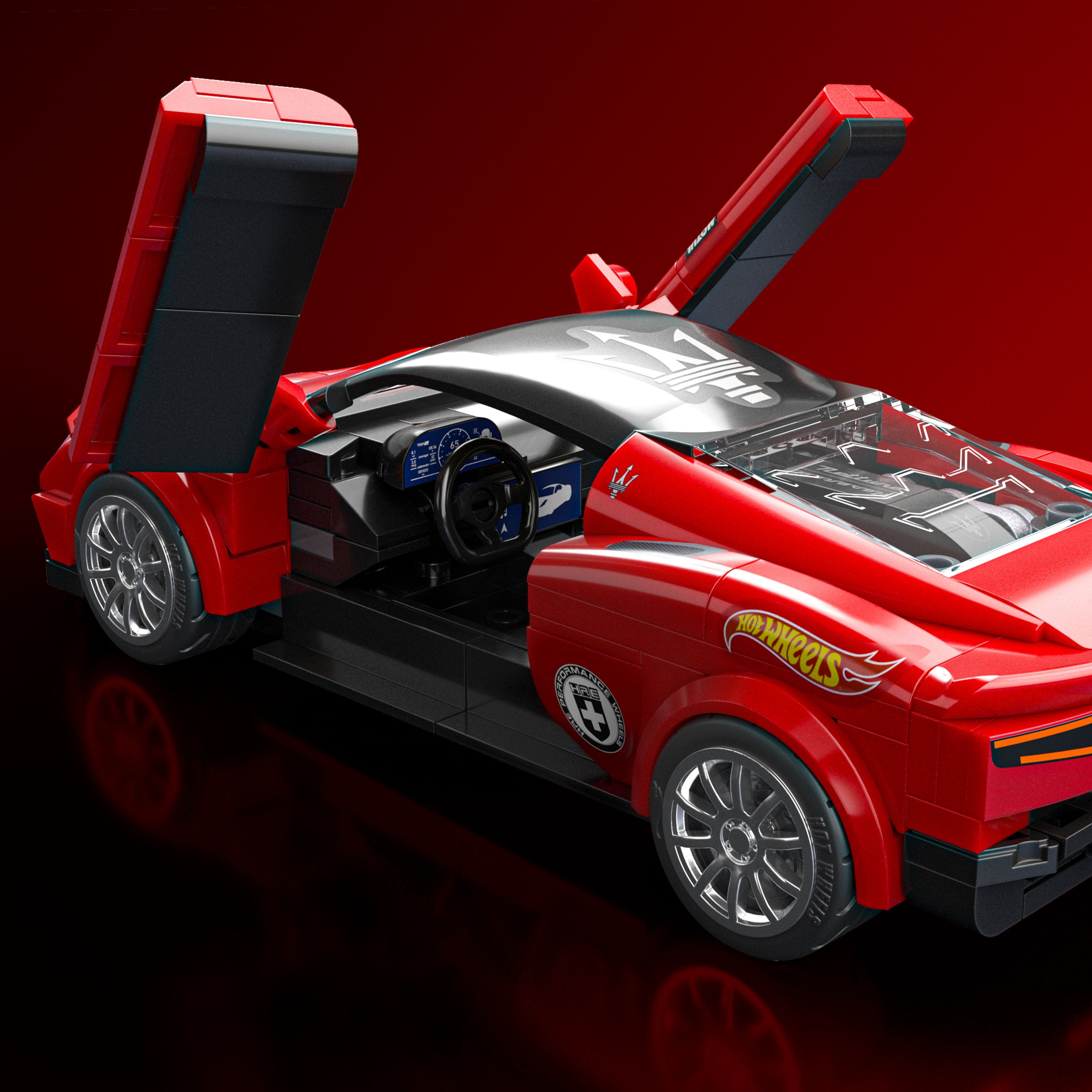 Mattel Brick Shop Hot Wheels Juguete de Construcción Speed Maserati MC20 - Image 6
