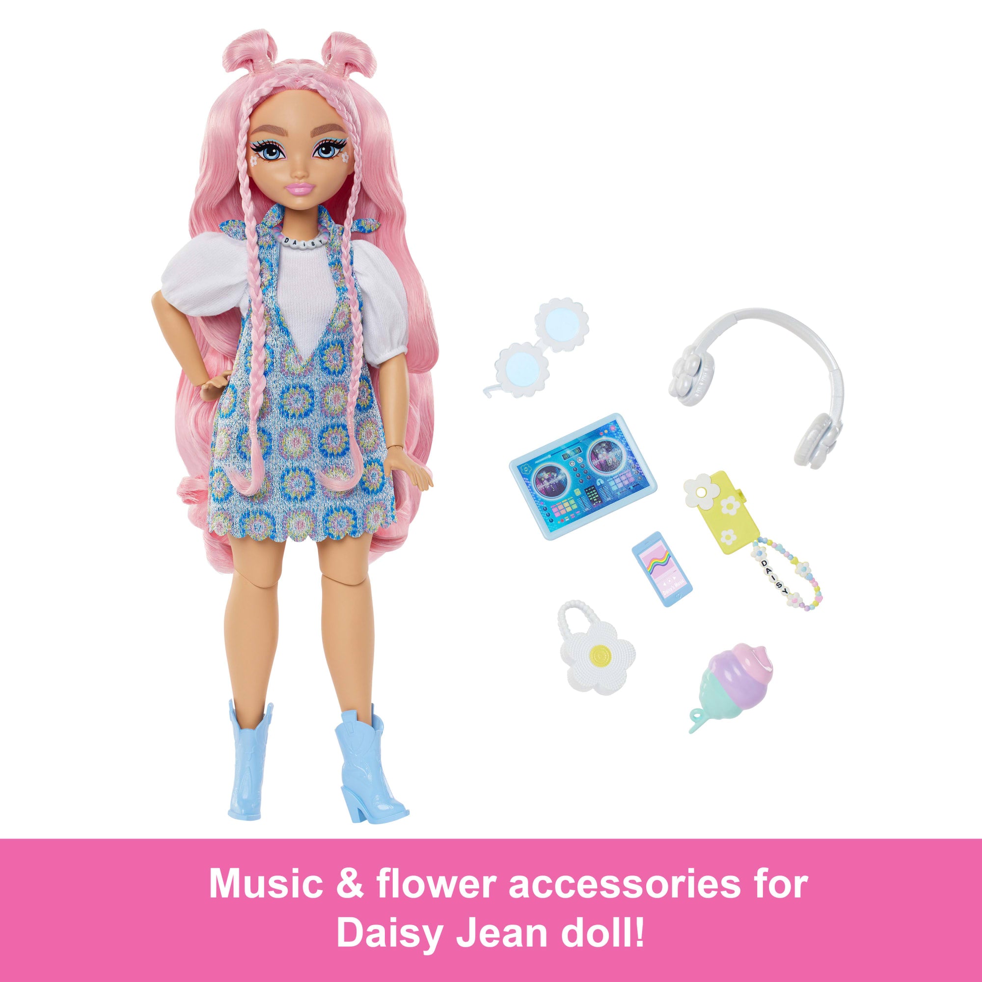Barbie Dream Besties Daisy Jean Fashion Doll With 9 DJ & Music Themed Accessories - Image 3