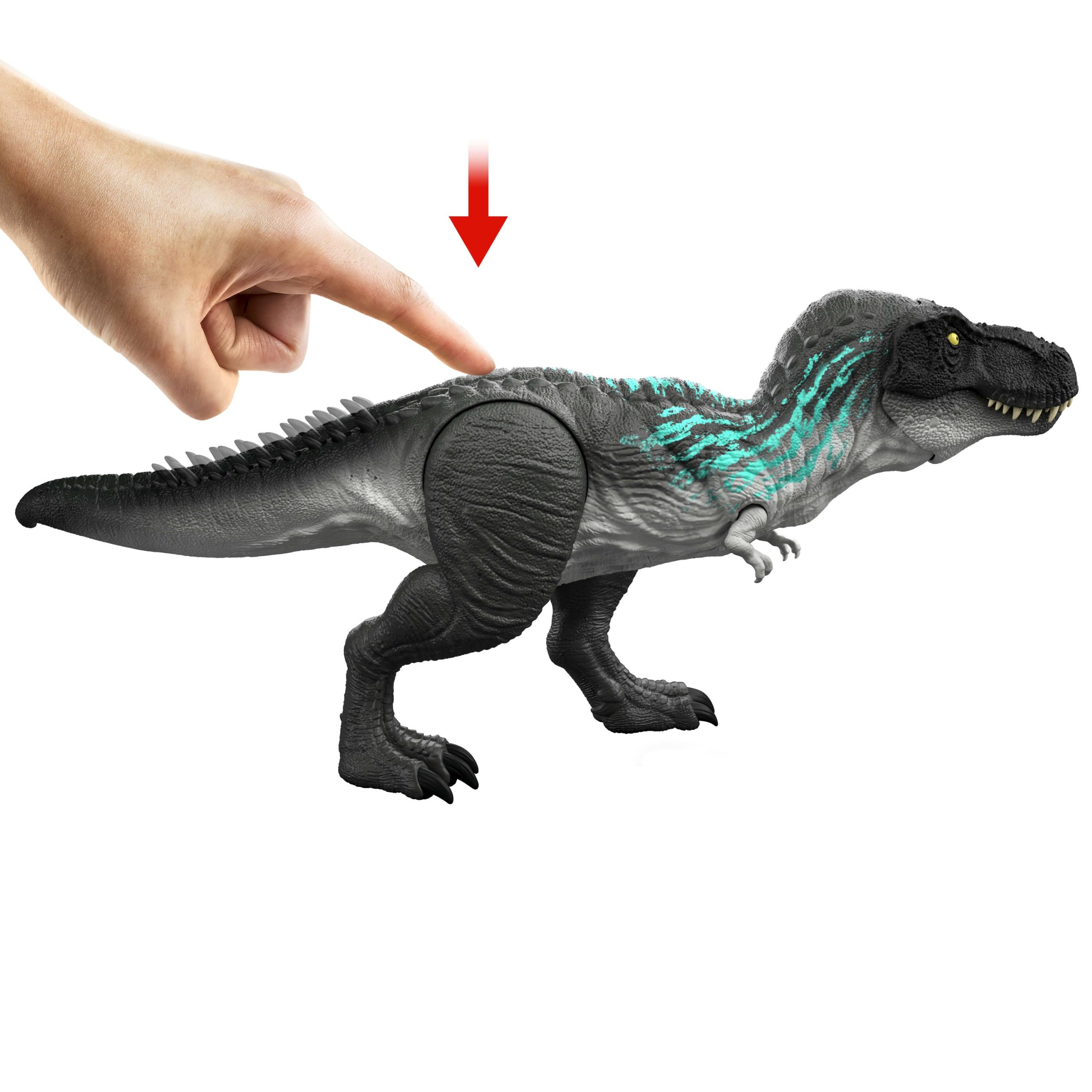 Jurassic World Muscle Madness Tyrannosaurus Rex Action Figure. T-Rex With Grow Feature & Roar - Image 3