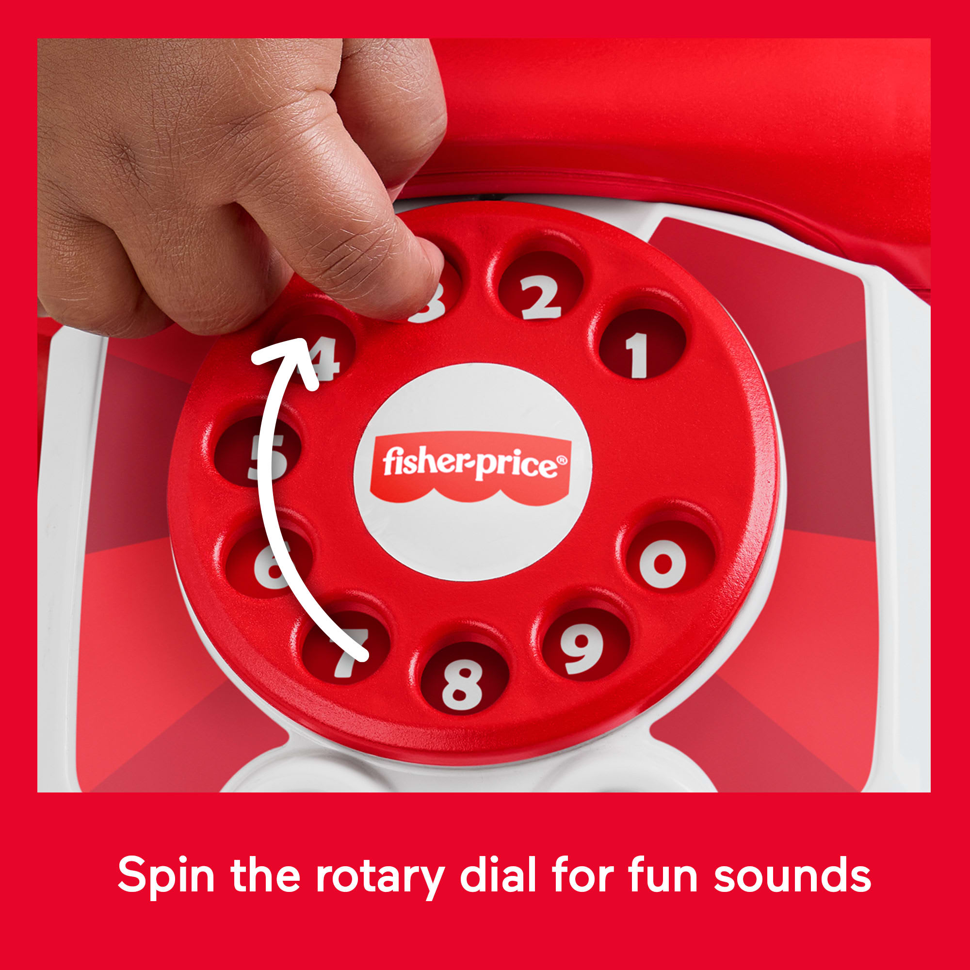 Fisher-Price Red Chatter Telephone Baby & Toddler Pull Toy. Mattel 80th Anniversary Edition - Image 3