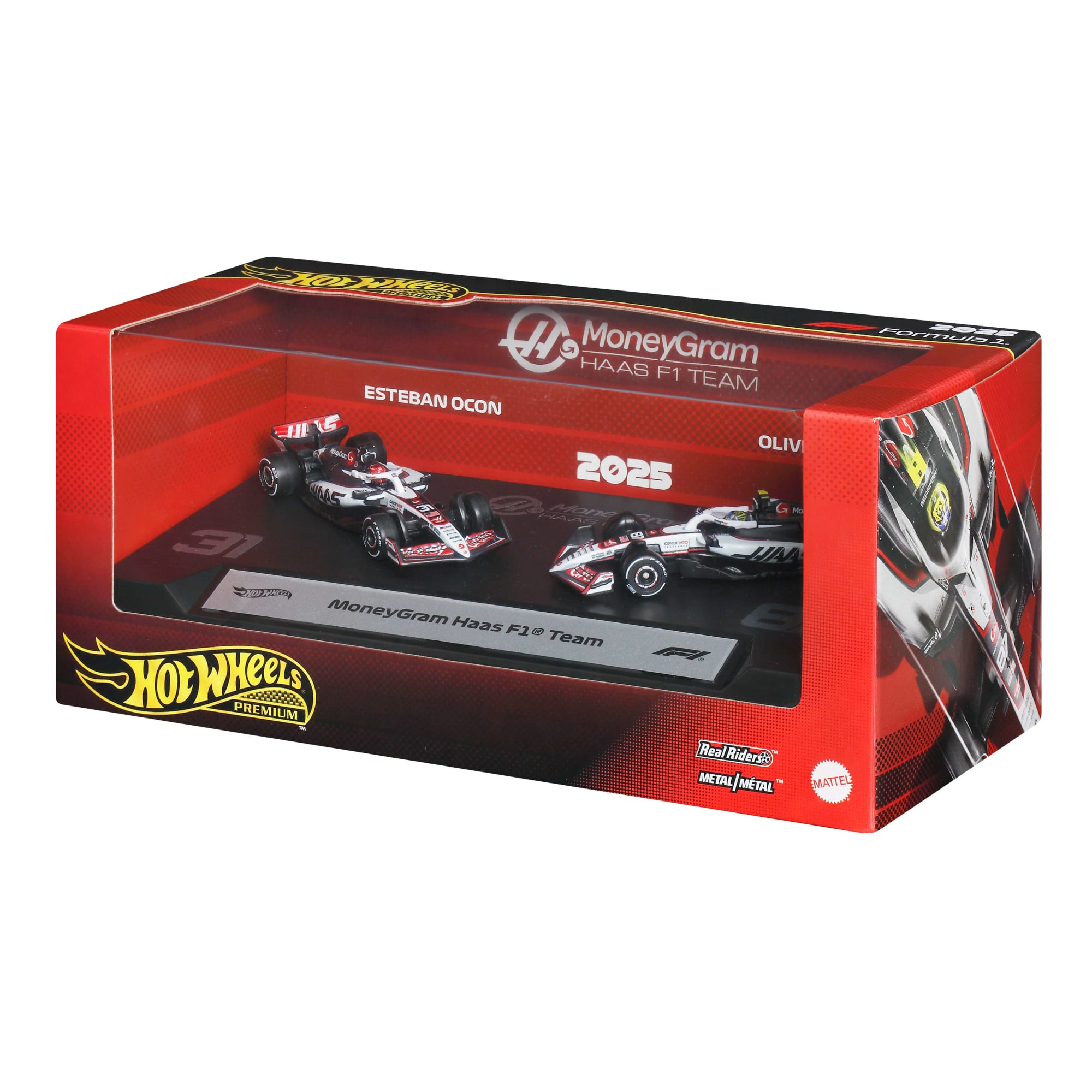 Hot Wheels Premium MoneyGram Haas 2025 Formula 1® Team #31 & Team #87 - Image 12