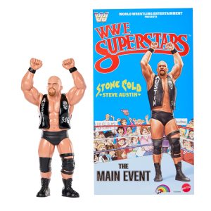 LJN WWE Superstars Stone Cold Steve Austin Action Figure & Poster