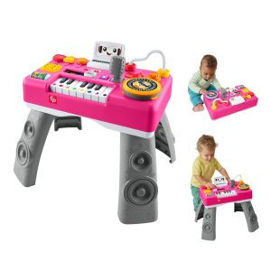 Fisher-Price Laugh & Learn Mix & Learn DJ Table. Baby & Toddler Musical Learning Toy. Pink
