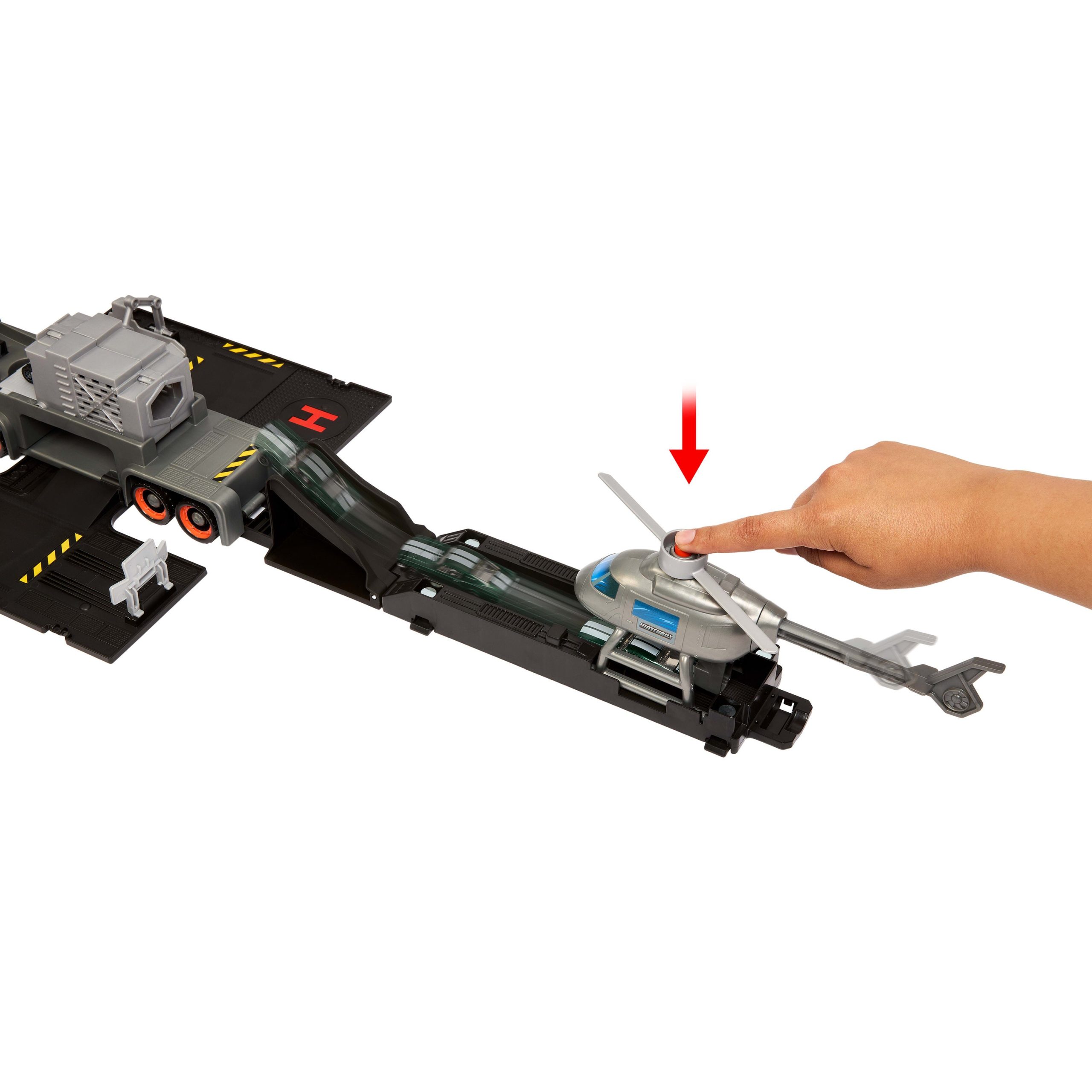 Matchbox Transforming Mobile Command. Large-Scale Vehicle With Helicopter & 2 Toy Cars From The Movie - Image 4