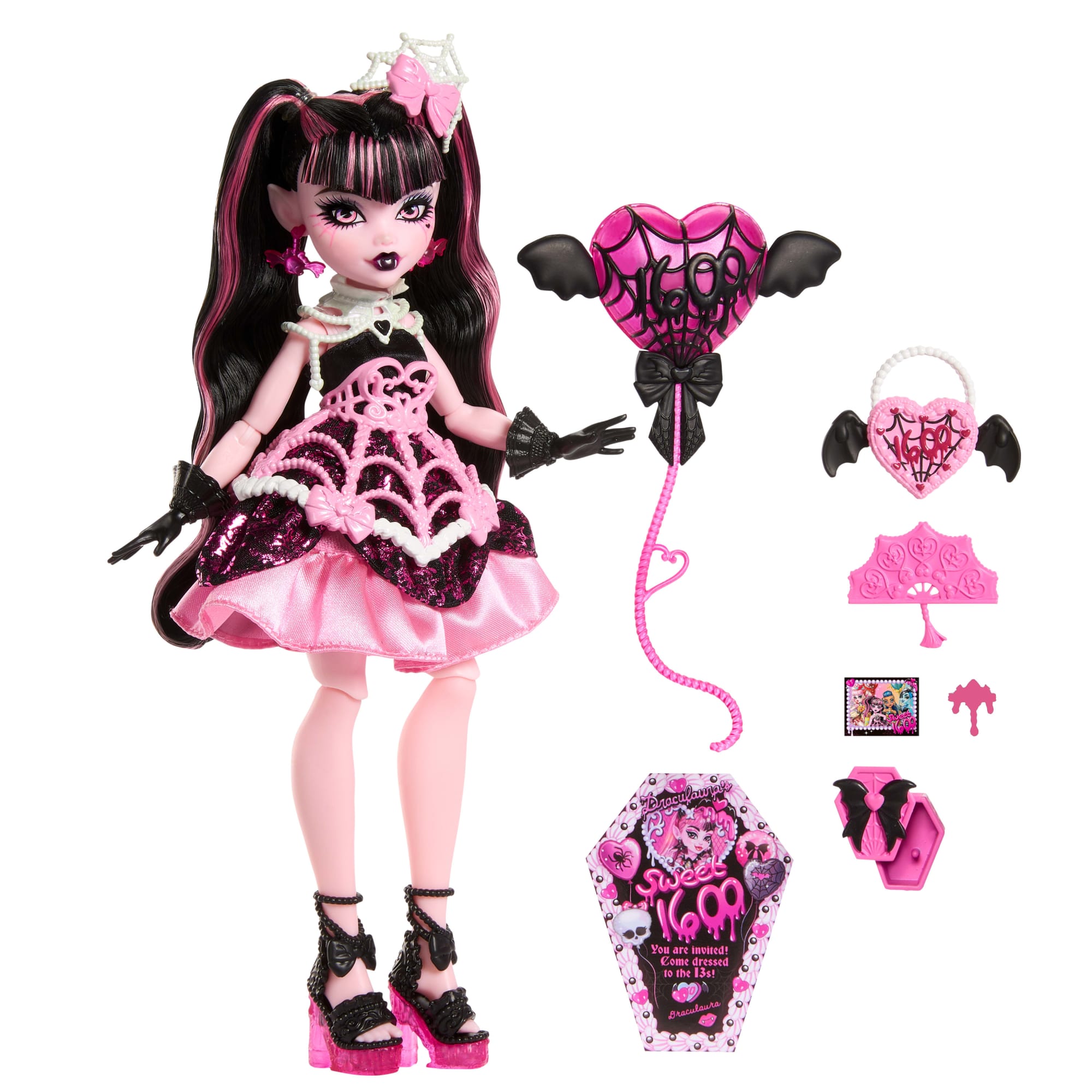 Monster High Muñeca Cumpleaños Draculaura 1600 Sorpresa - Image 3