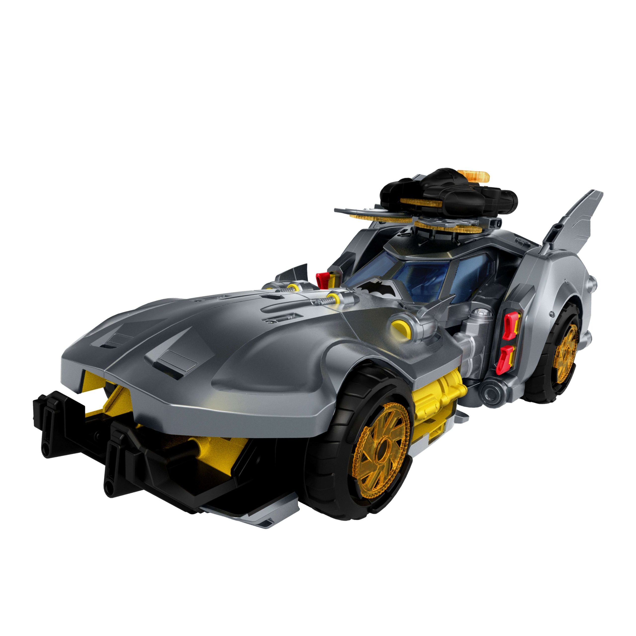 DC Premier Batmobile Vehicle. Batman Signature Crime Fighting Car With Bat-Drone Cannon