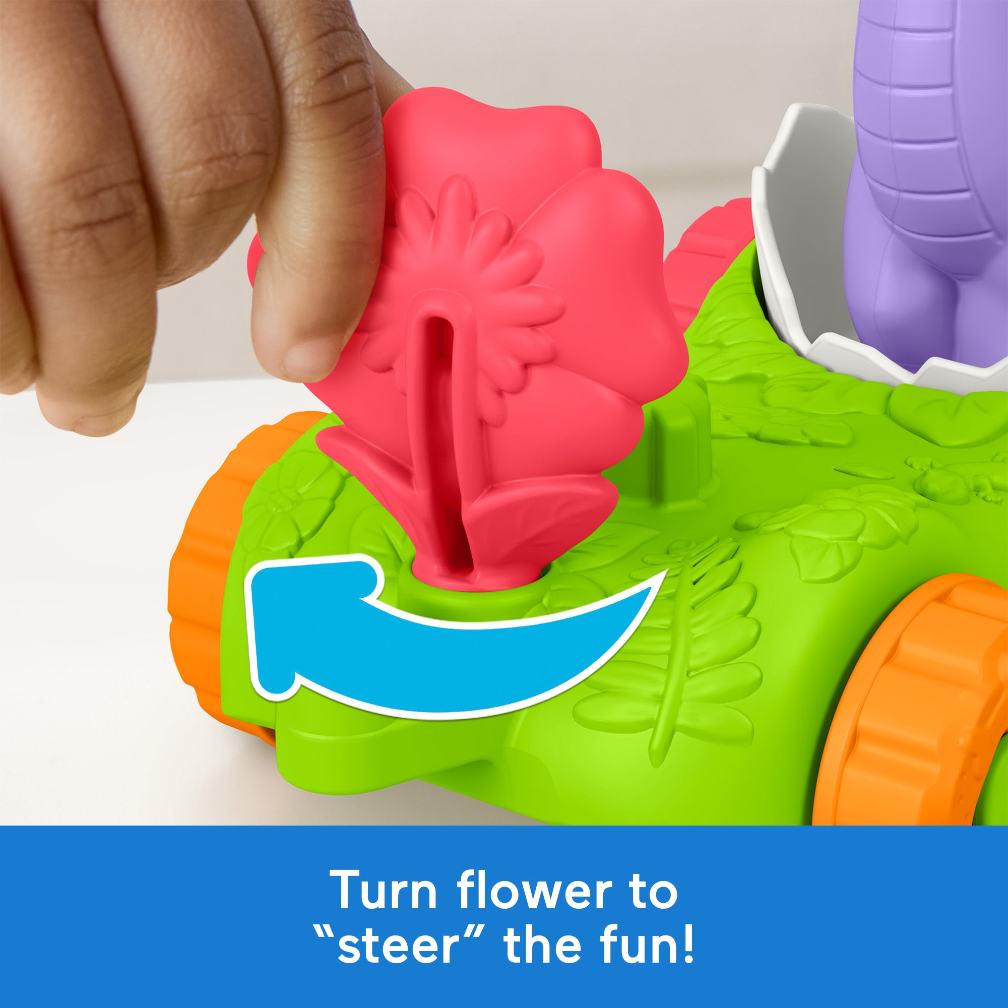 Fisher-Price Little People Dinosaur Parade Egg Car & Figure Set Toddler Toy. 3 Pieces - Image 3