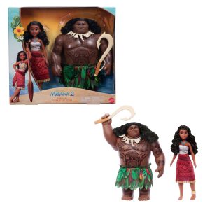 Disney Moana 2 Moana & Maui Voyager Set With 2 Fashion Dolls & 4 Accessories. Inspired By The Movie