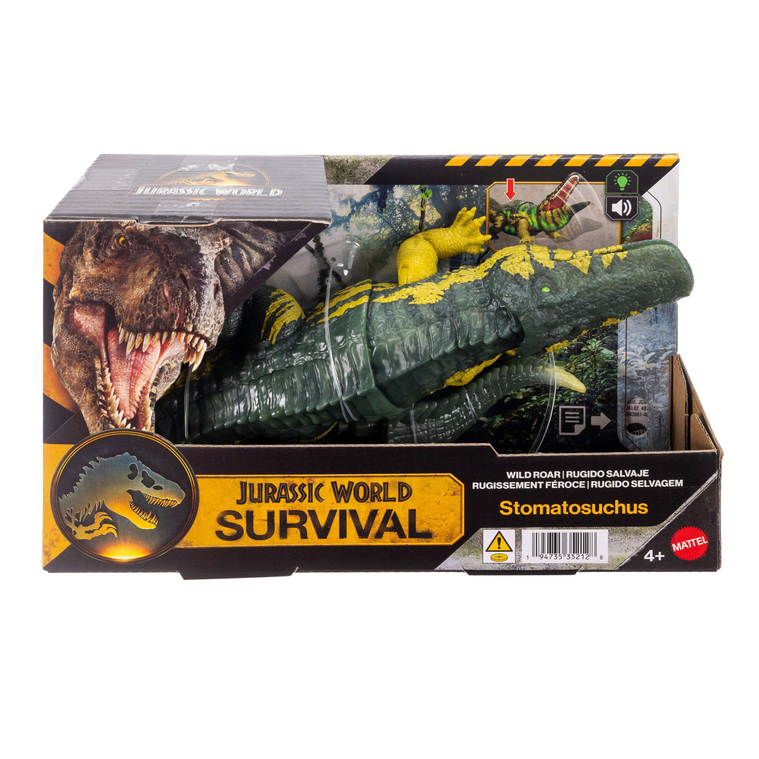 Jurassic World Wild Roar Stomatosuchus Dinosaur Action Figure Toy. Sounds & Attack & Lights - Image 6