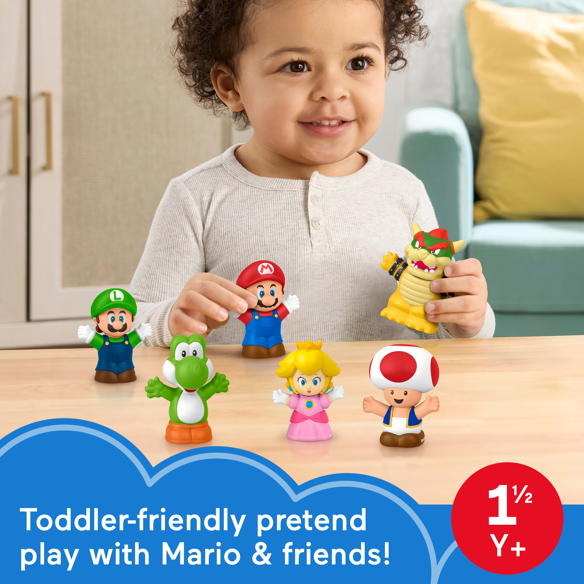 Fisher-Price Little People My Mario Figure 6-Pack Toy Set For Toddlers & Kids - Image 2