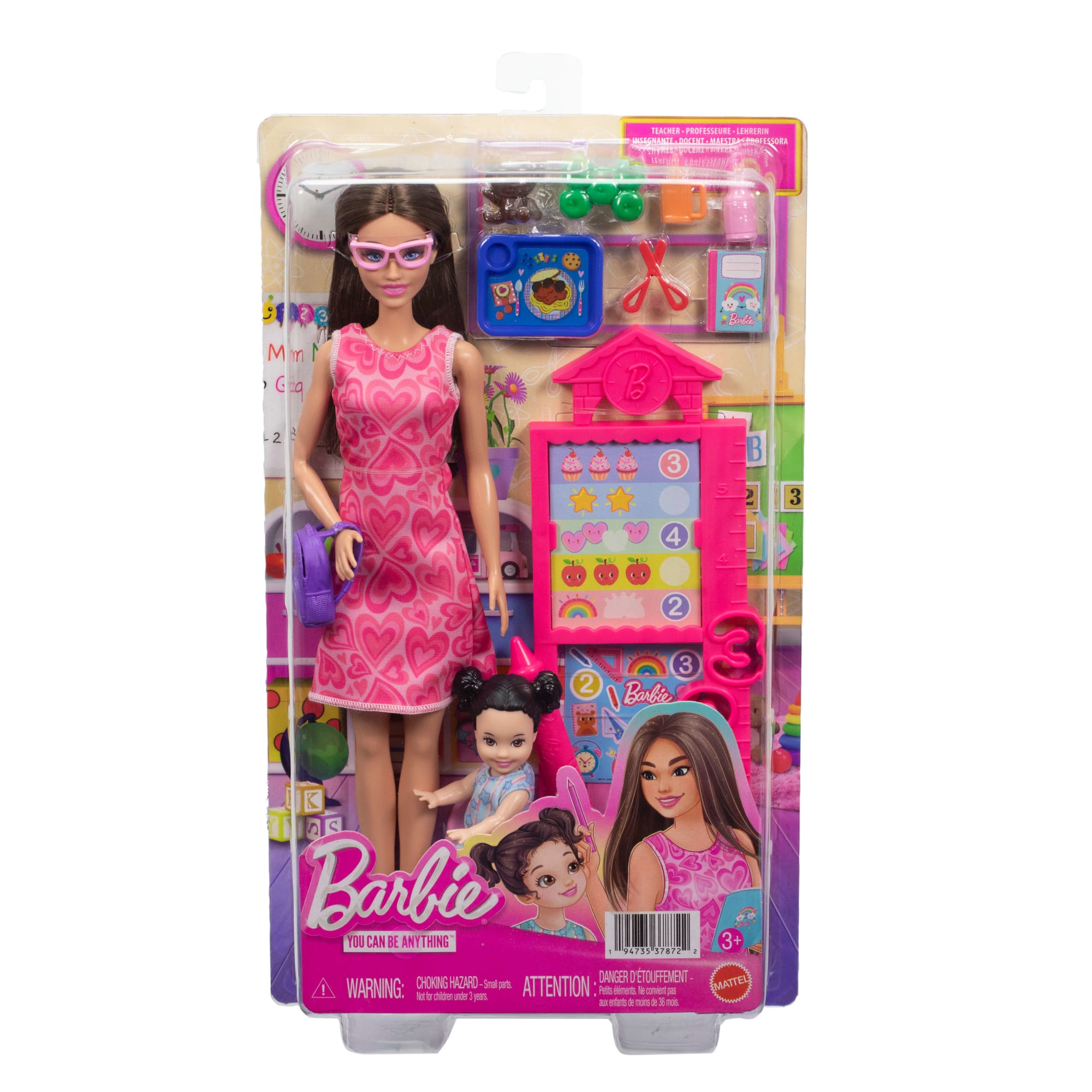 Barbie Careers Teacher Playset With Fashon Doll. Toddler Doll. Classroom Board & Accessories - Image 6