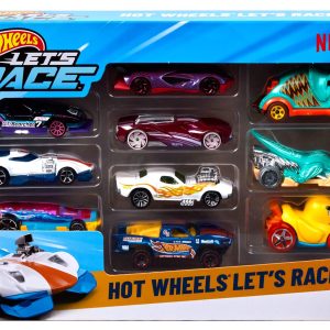 Hot Wheels Let's Race 10-Pack Of 1:64 Scale Toy Cars & Trucks From Netflix Show