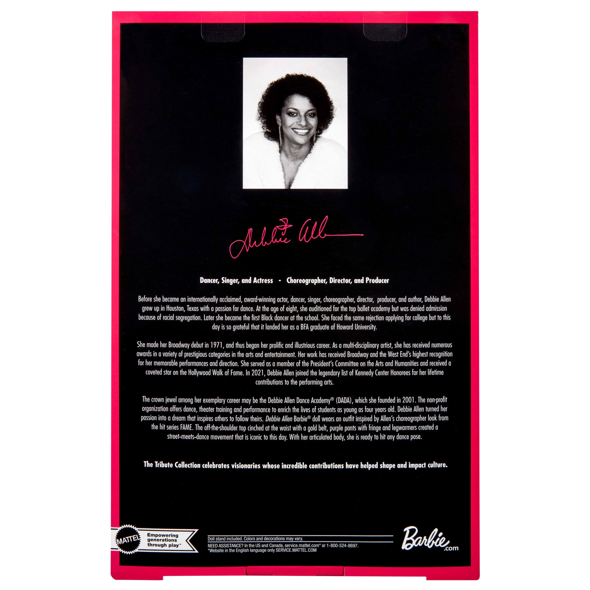 Barbie Signature Tribute Collection Debbie Allen Doll in Purple Fringe Pants And Legwarmers - Image 6