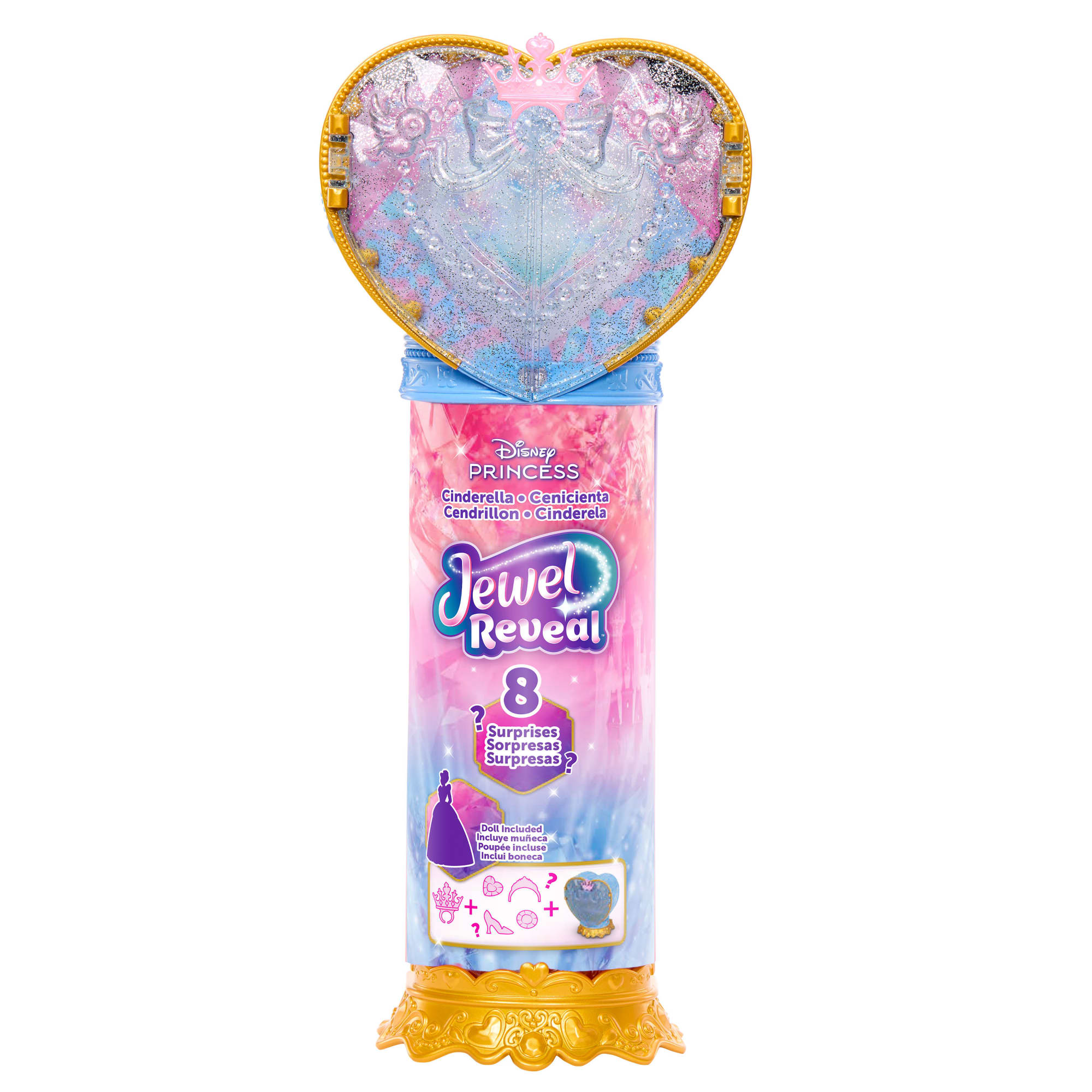 Disney Princess Jewel Reveal Fashion Doll With 8 Surprises including Gem Box & 10 Accessories - Image 3