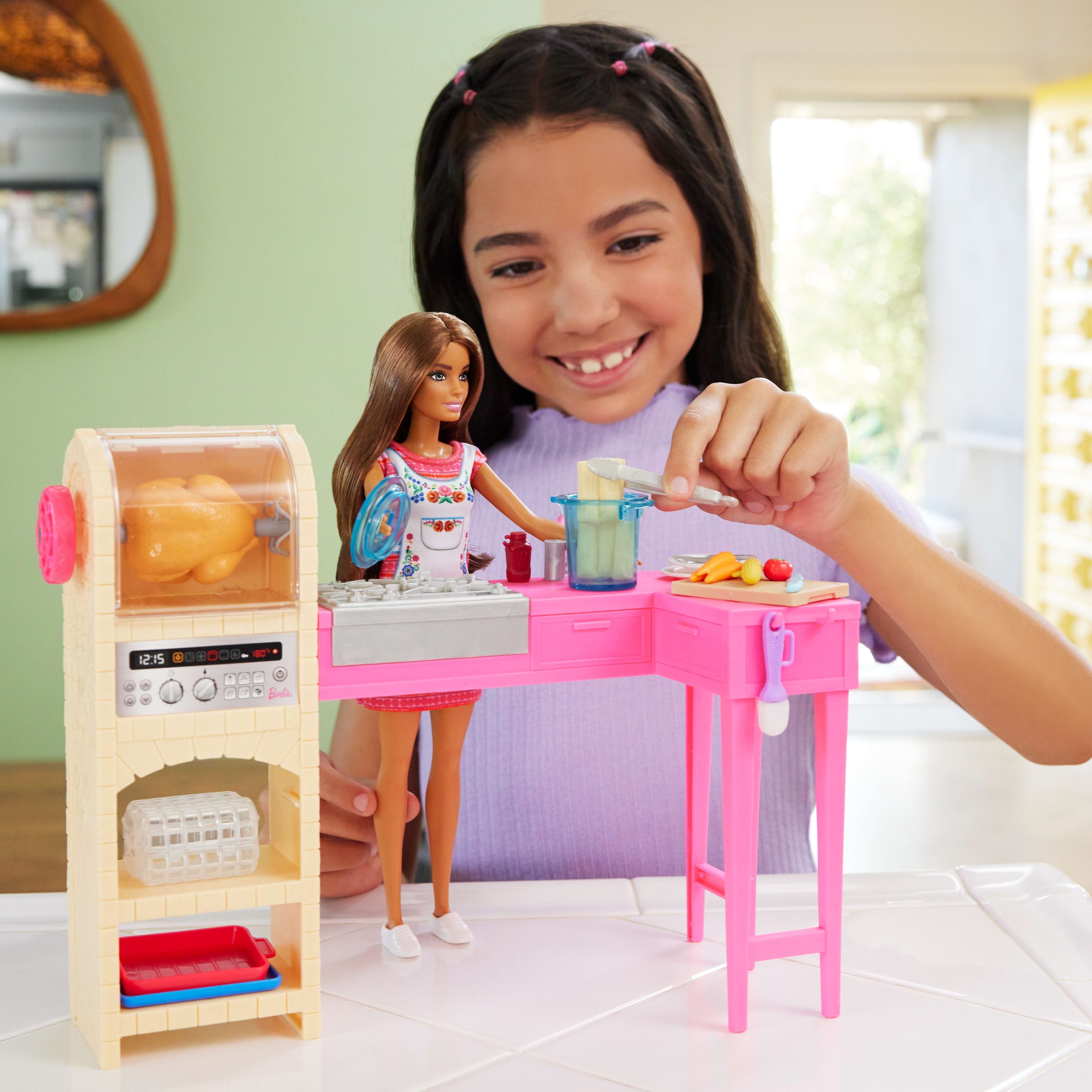 Barbie And Teresa Recipe For Friendship Teresa Doll & Kitchen Playset With 20+ Accessories - Image 2