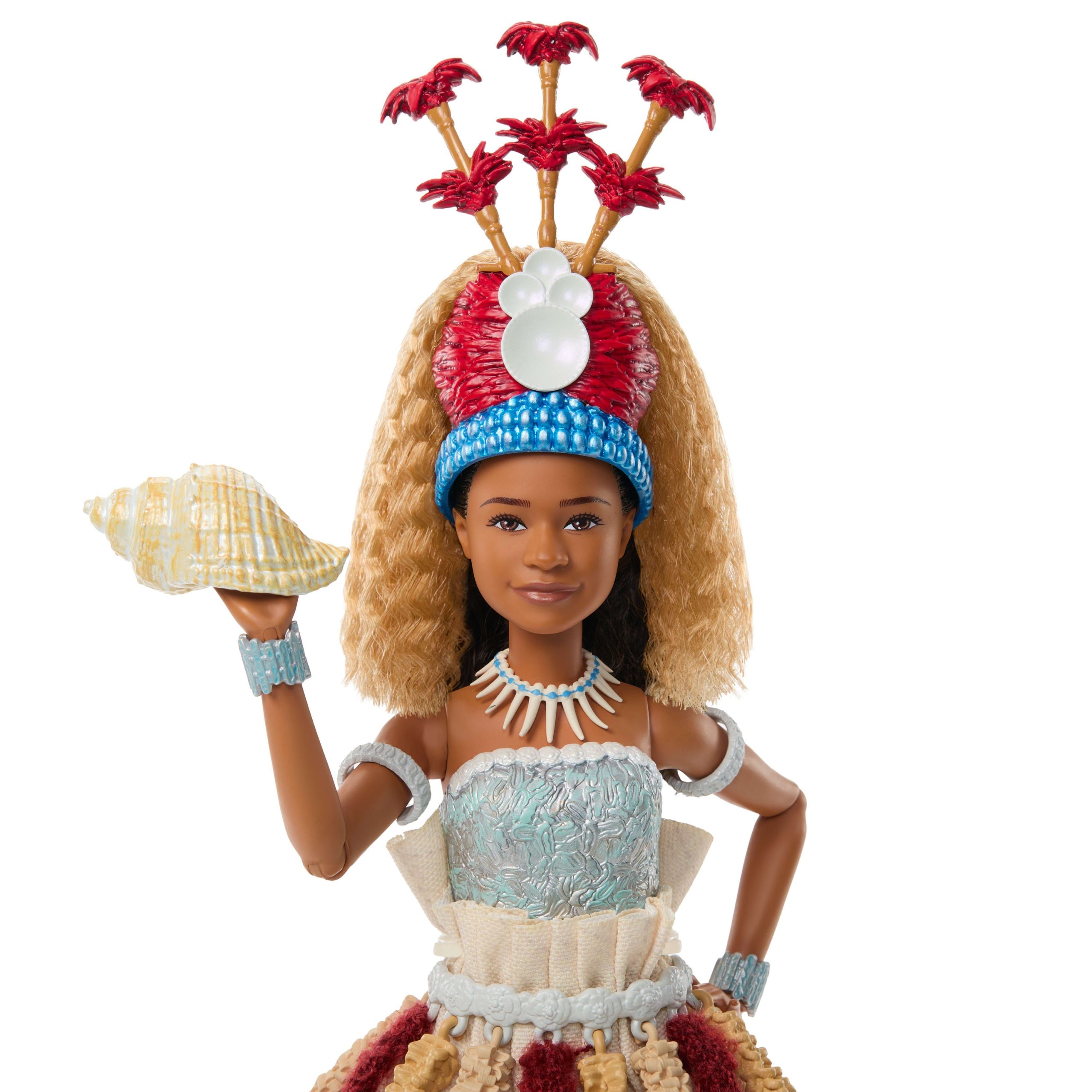 Disney Collector Moana Collectible Fashion Doll in Live-Action Ceremonial Look With Shell Accessory - Image 2