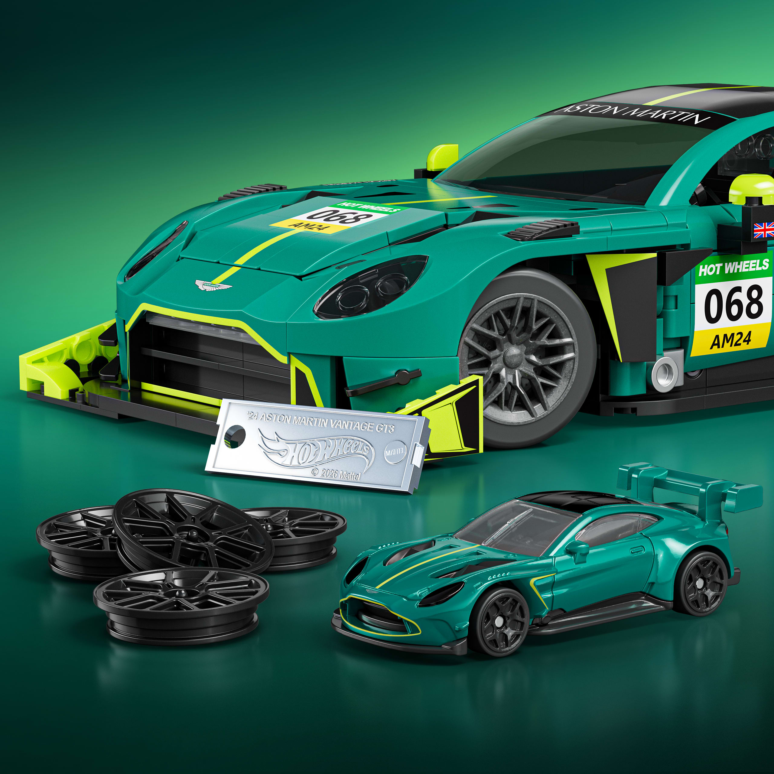 Mattel Brick Shop Hot Wheels Juguete de Construcción '24 Aston Martin Vantage GT3 - Image 5