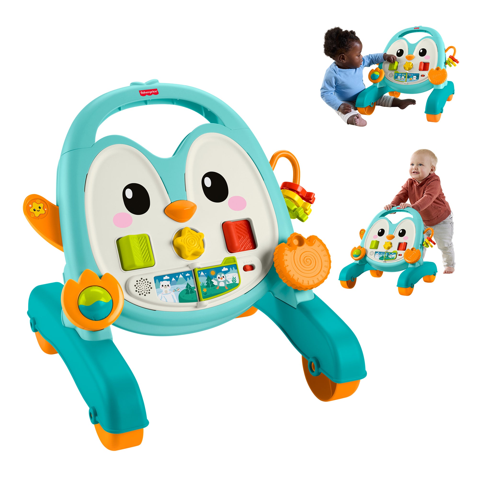 Fisher-Price 2-In-1 Musical Penguin Activity Walker. Baby To Toddler Push Along Toy