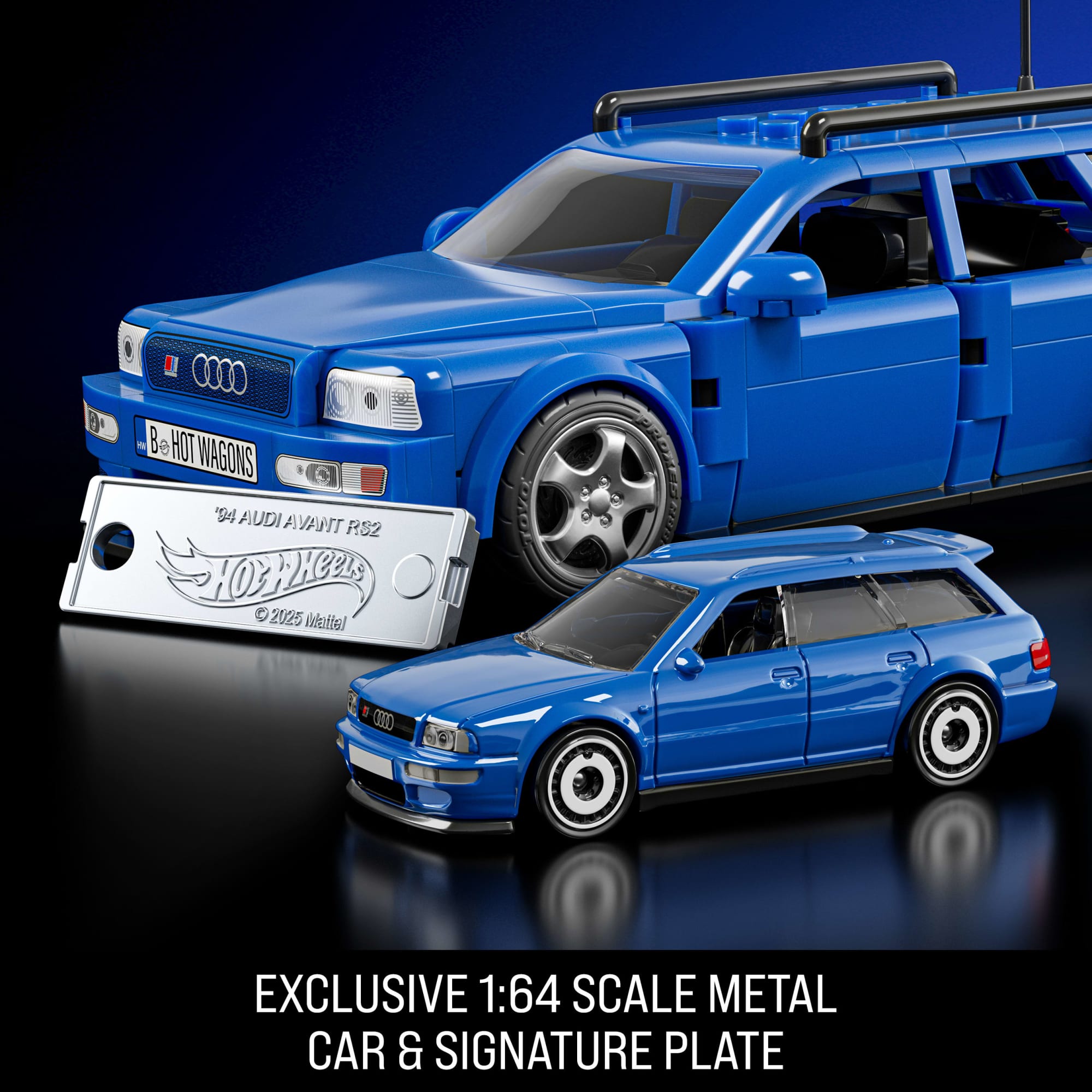 Mattel Brick Shop Hot Wheels Audi Avant RS2 Building Toy Kit (253 Pieces). For Collectors - Image 5