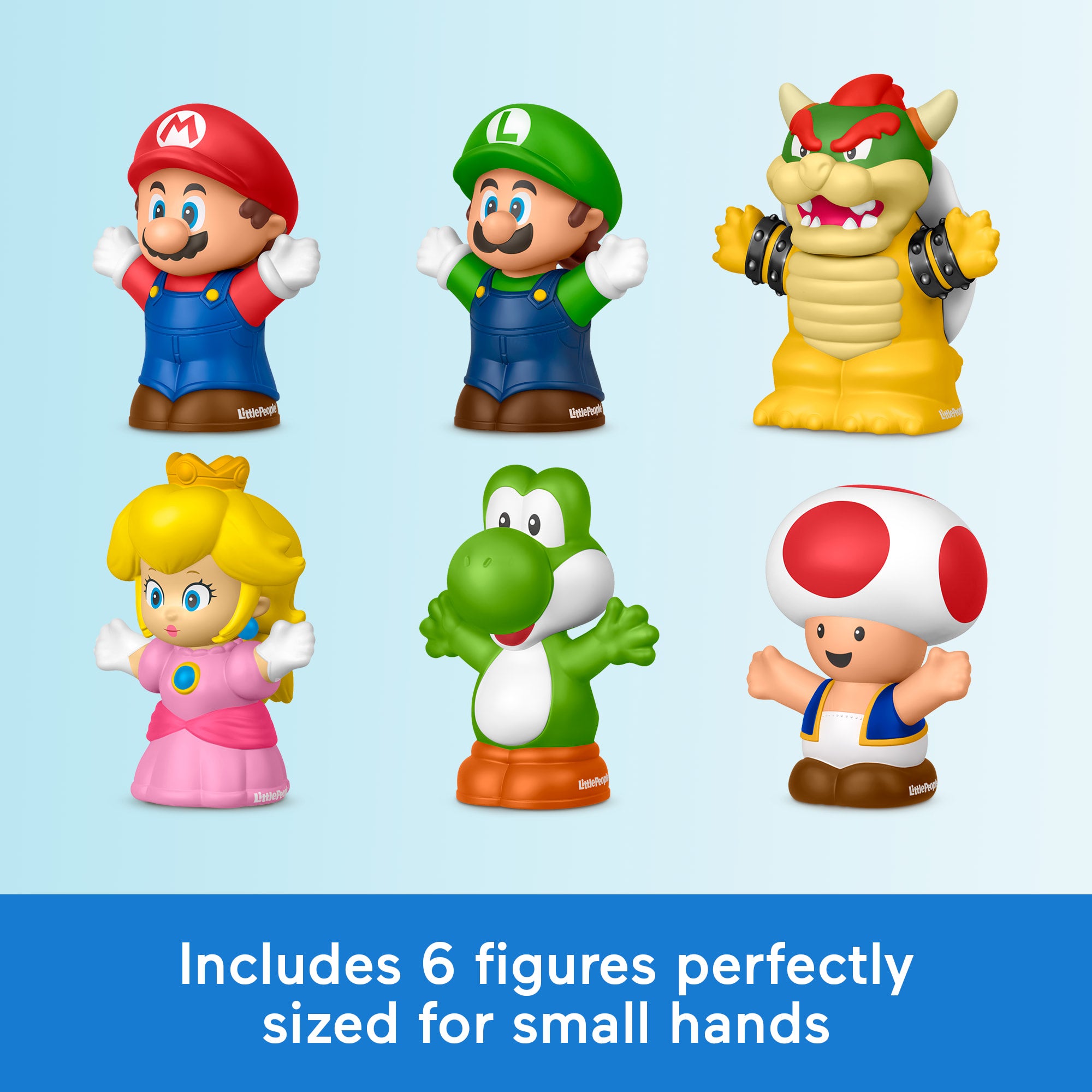 Fisher-Price Little People My Mario Figure 6-Pack Toy Set For Toddlers & Kids - Image 3
