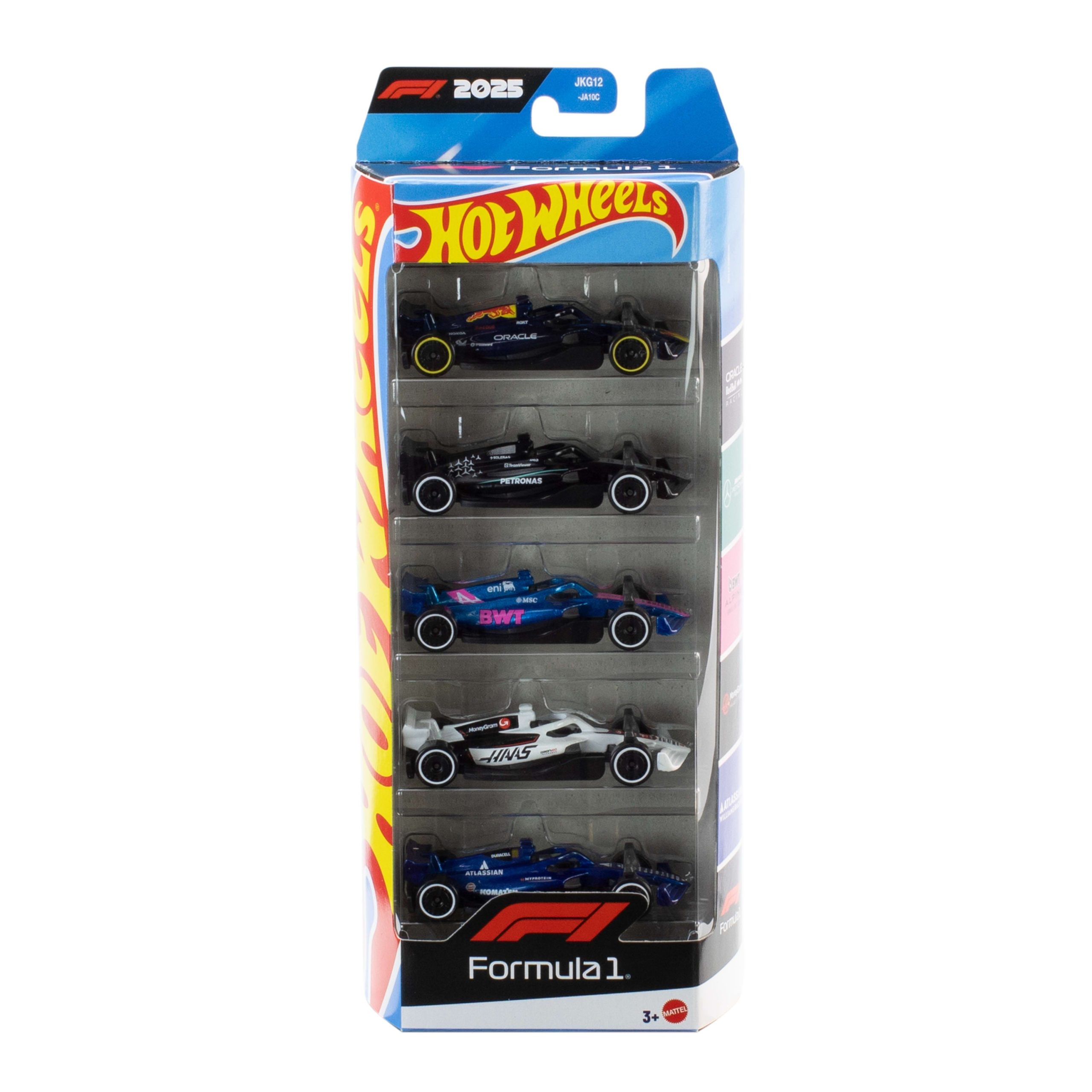 Hot Wheels 1:64 Scale 5-Pack Formula 1 Die-Cast Toy Cars - Image 6