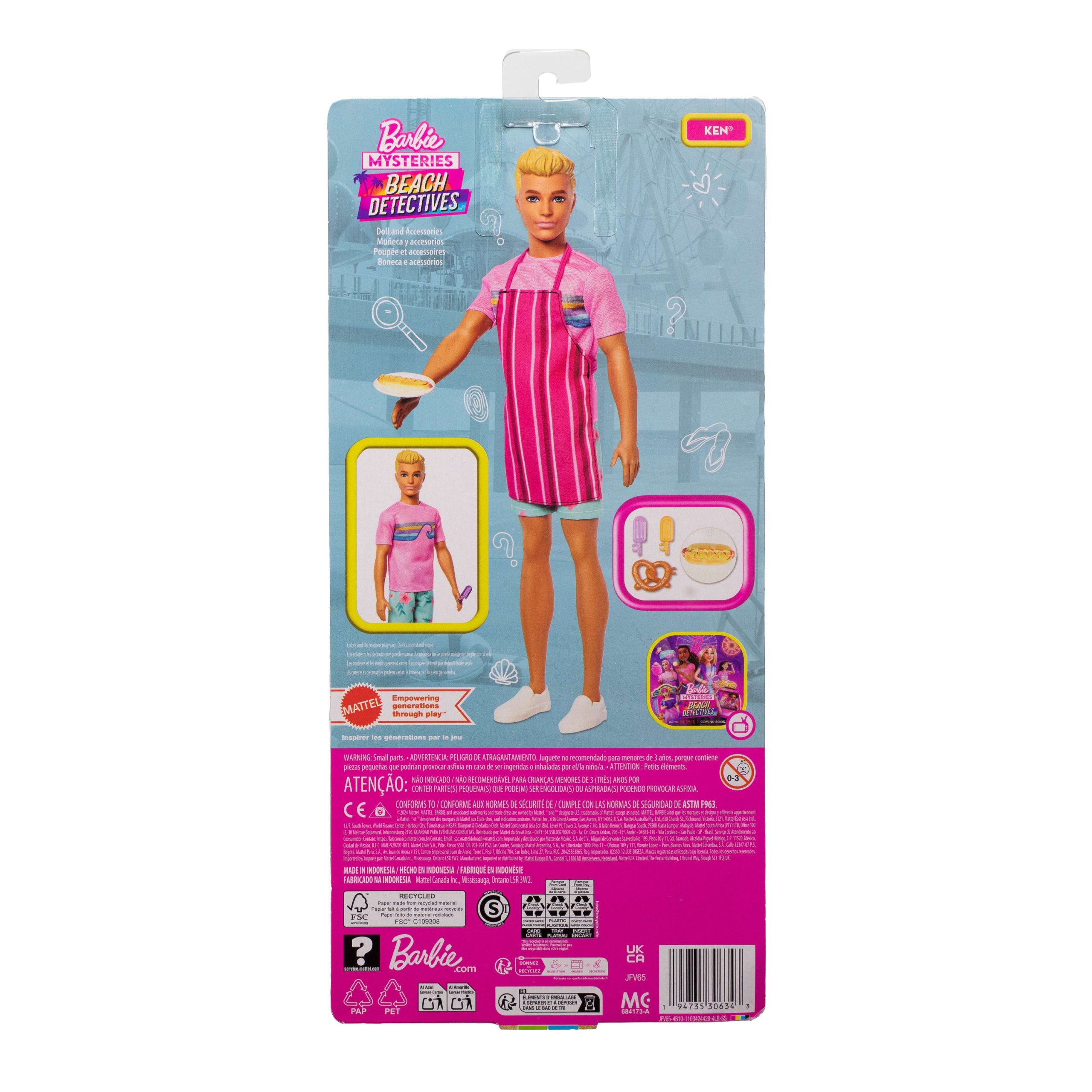 Barbie Mysteries: Beach Detectives Ken Doll in Signature Outfit With Storytelling Accessories - Image 6