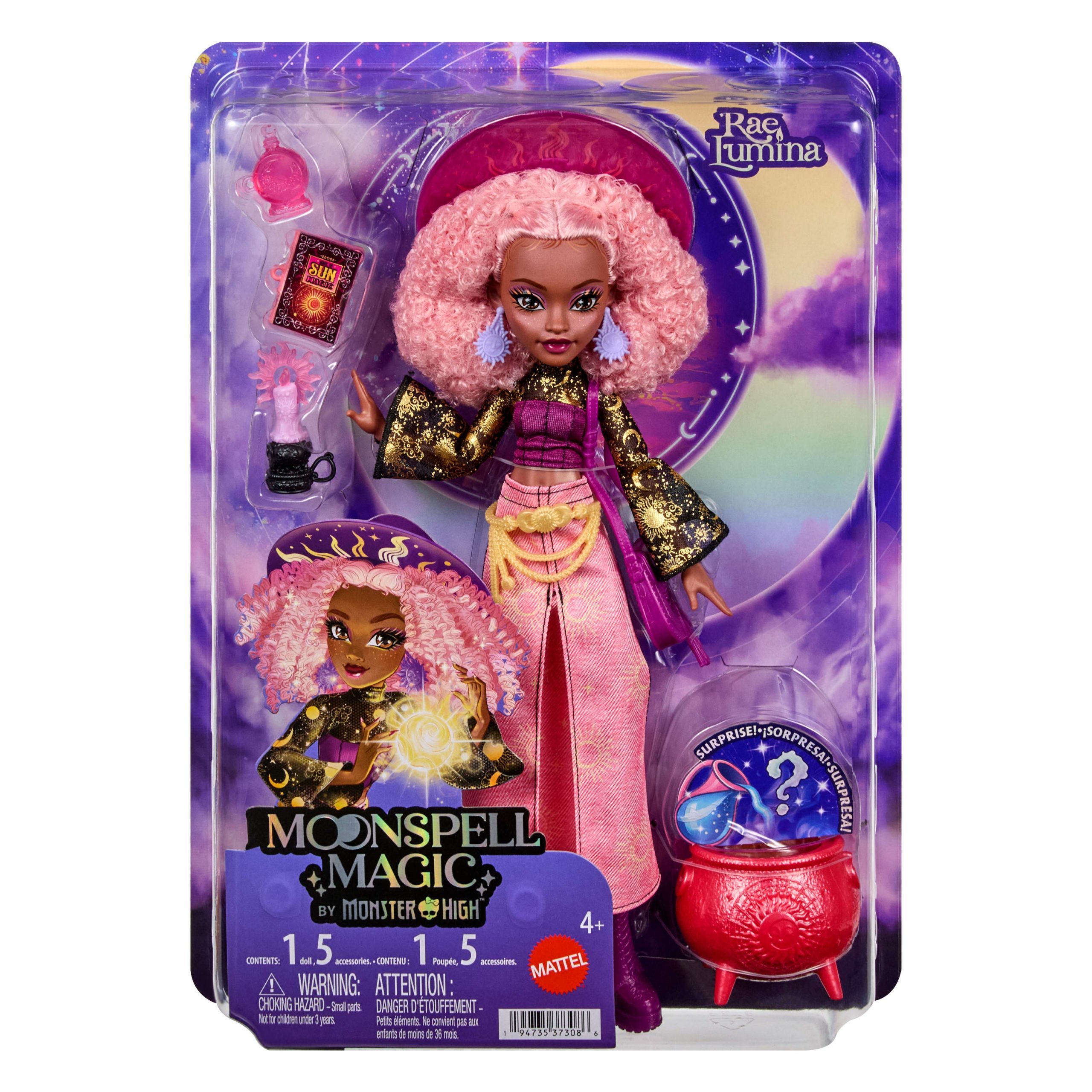 Moonspell Magic By Monster High Rae Lumina Fashion Doll. Sun Witch With Accessories - Image 6