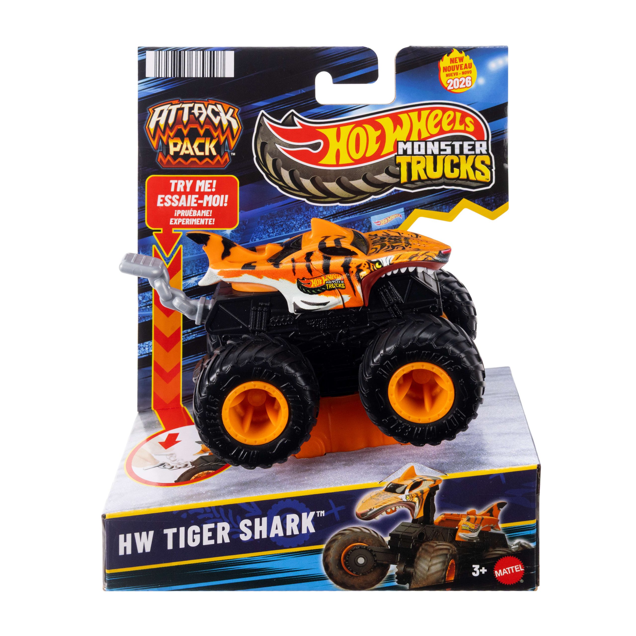 Hot Wheels Monster Trucks Attack Pack Vehicle With Special Action Feature - Image 6