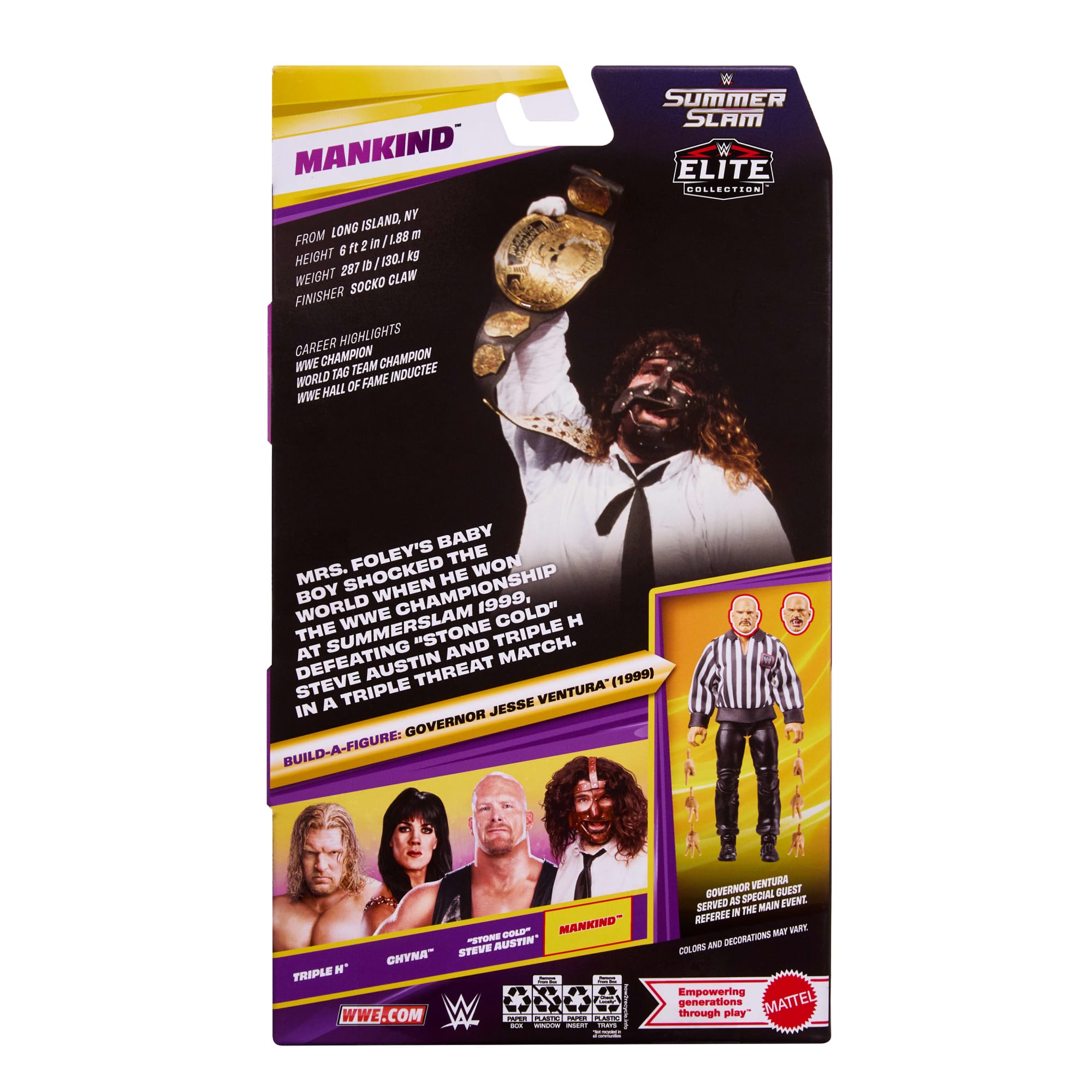 WWE Elite Collection Premium Live Event Mankind Action Figure Set. Summerslam Series Collectible - Image 6