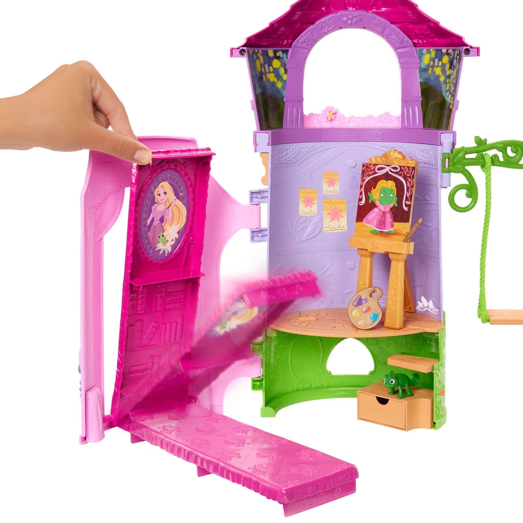 Disney Princess Enchanted Stories Rapunzel's Tower Playset With 6 Play Areas. Pascal Figure & 5 Accy - Image 2