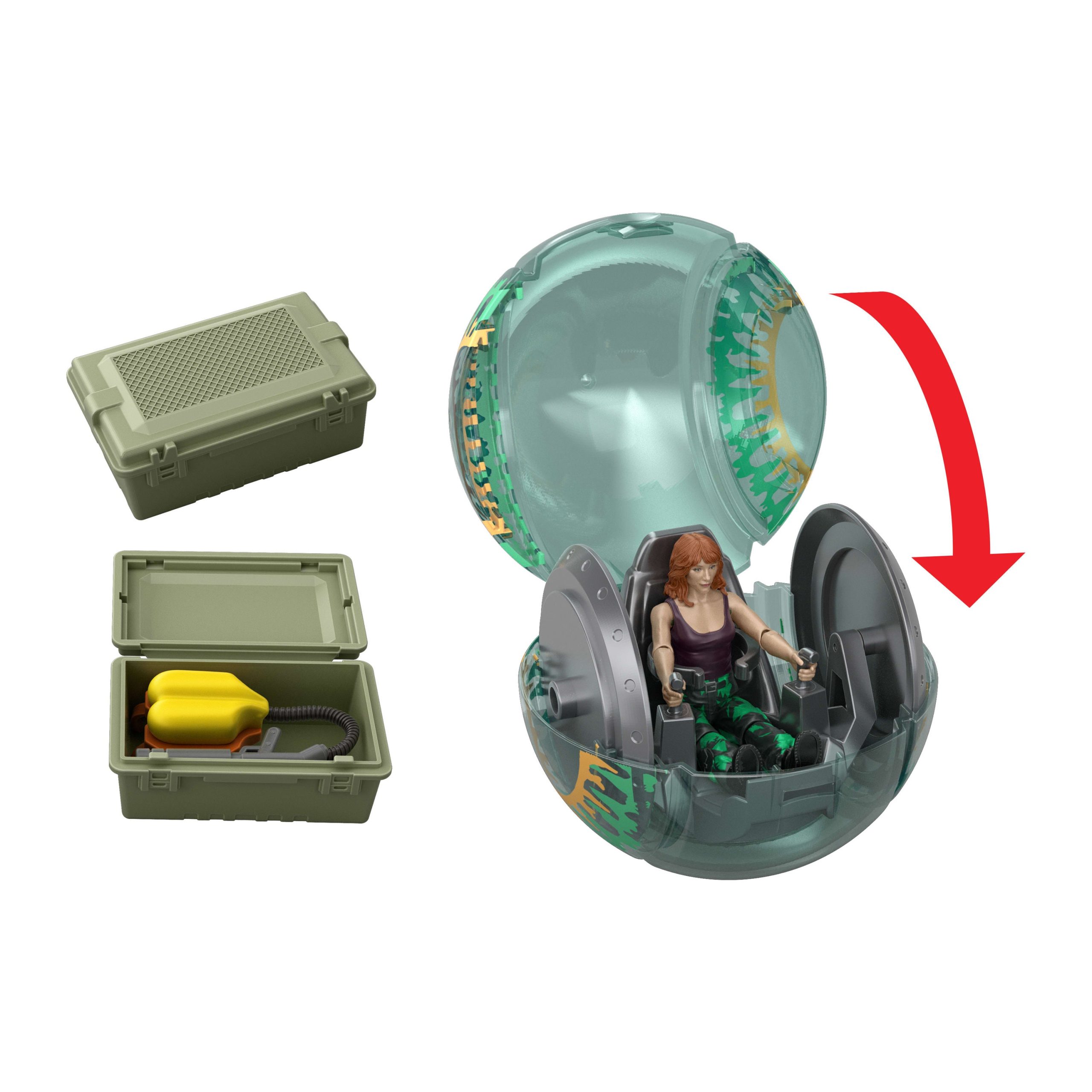 Jurassic World Legacy Collection Reimagined Claire & Gyrosphere Escape Pack With Dinosaur Figure - Image 2