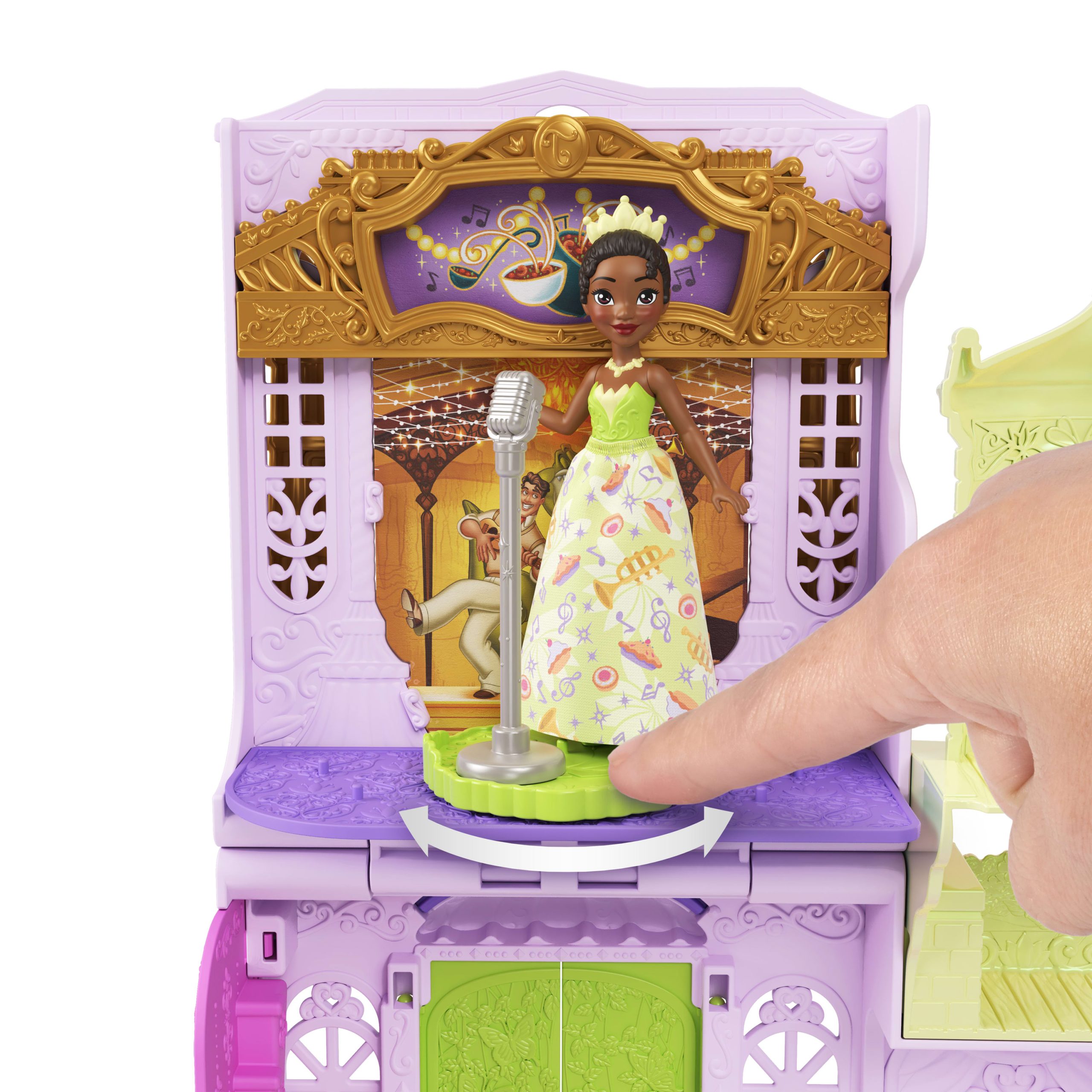 Disney Princess Tiana's Palace Restaurant Small Doll Playset With Friend. Furniture & Accessories - Image 4