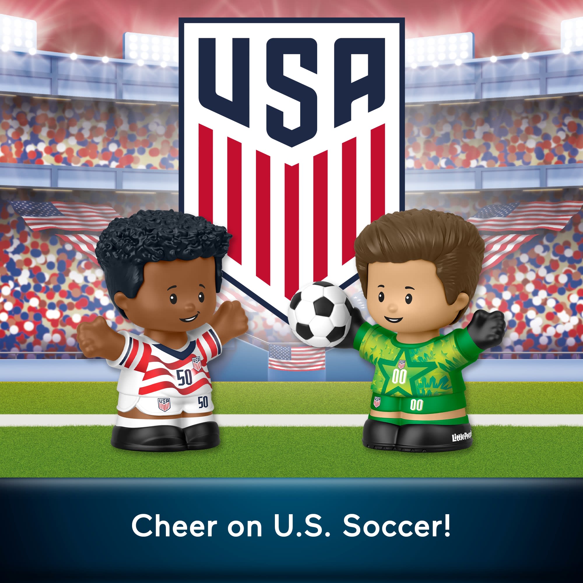 Little People Collector U.S. Soccer Special Edition Set For Sports Fans. 2 Figures - Image 2