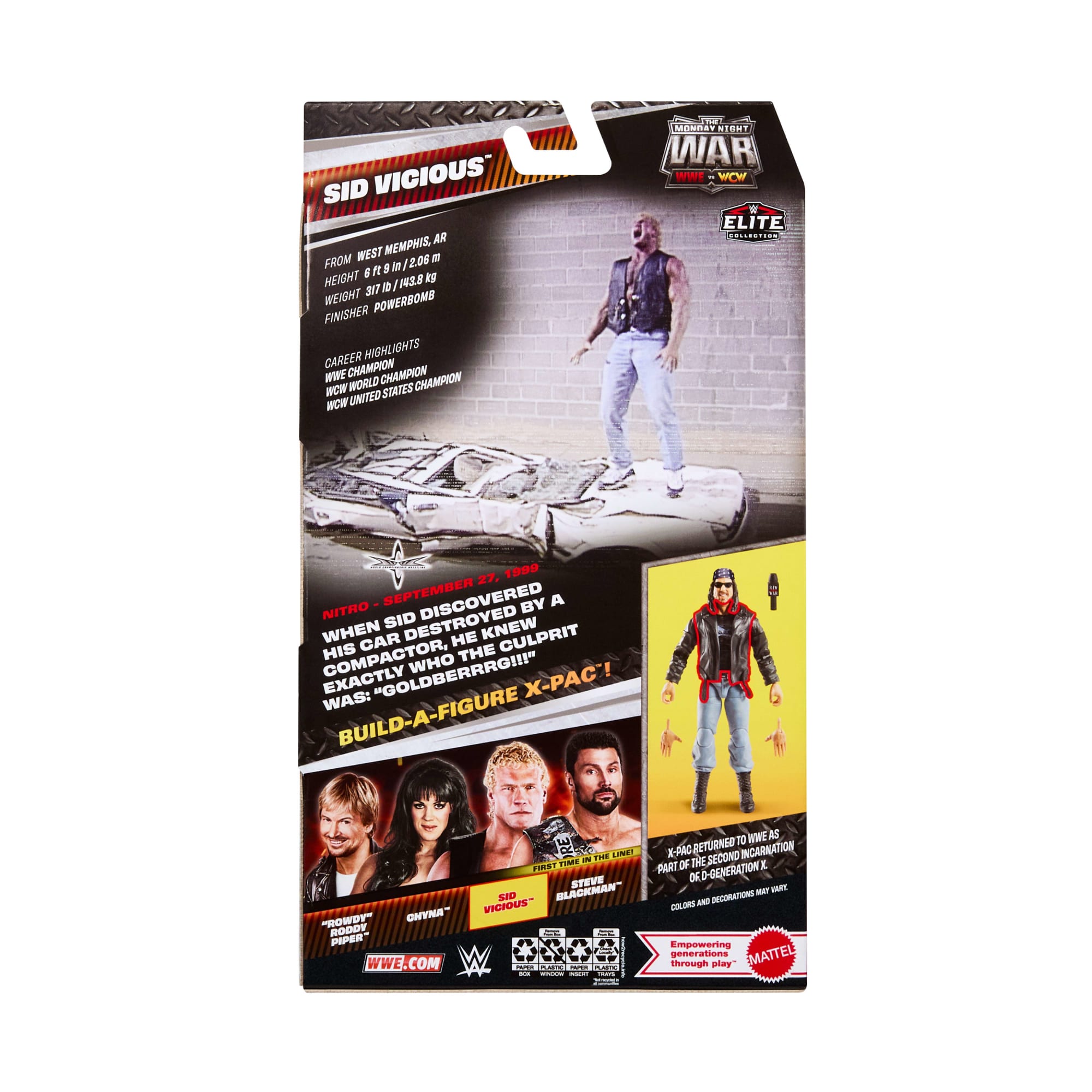 WWE Monday Night War Elite Collection Sid Vicious Action Figure & Accessories 6-Inch Collectible Set - Image 6