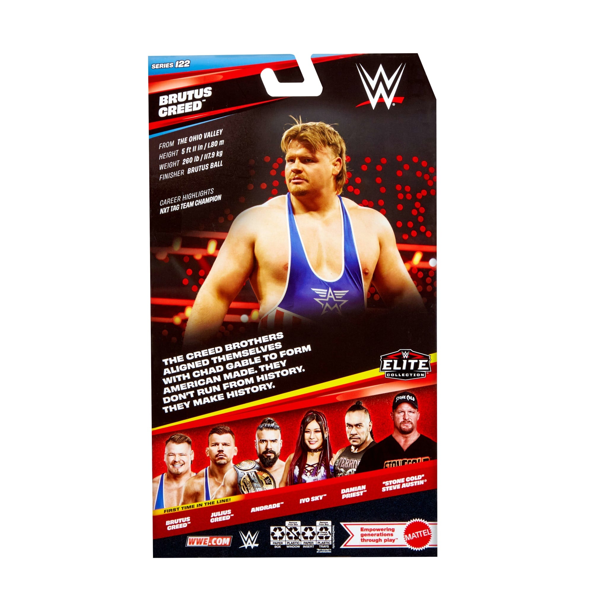WWE Elite Brutus Creed Action Figure. Series #122 Set. 6-Inch Collectible With Accessories - Image 6