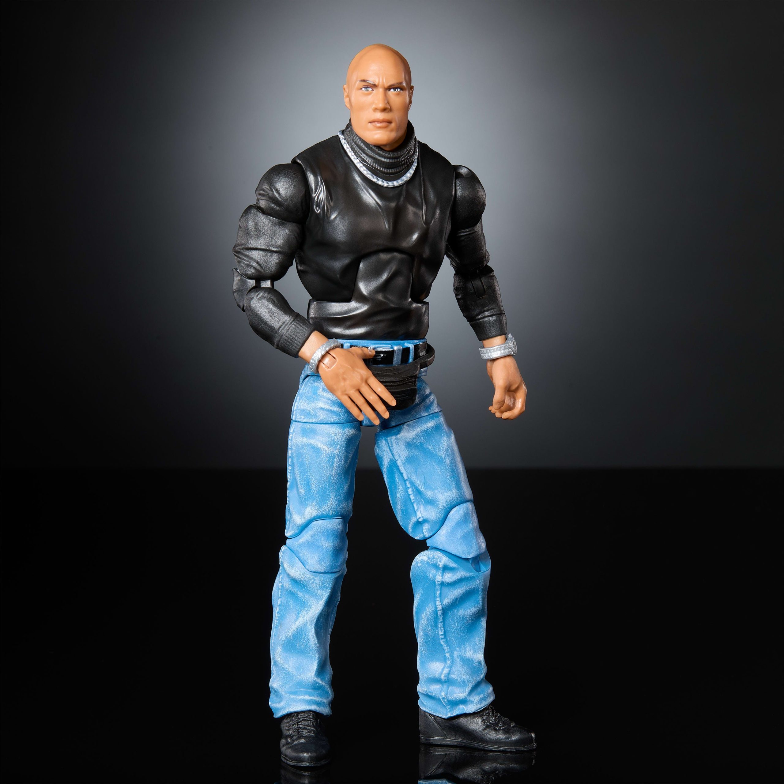 WWE Elite Collection The Rock Action Figure & Accessories. 6-inch Collectible Set - Image 4