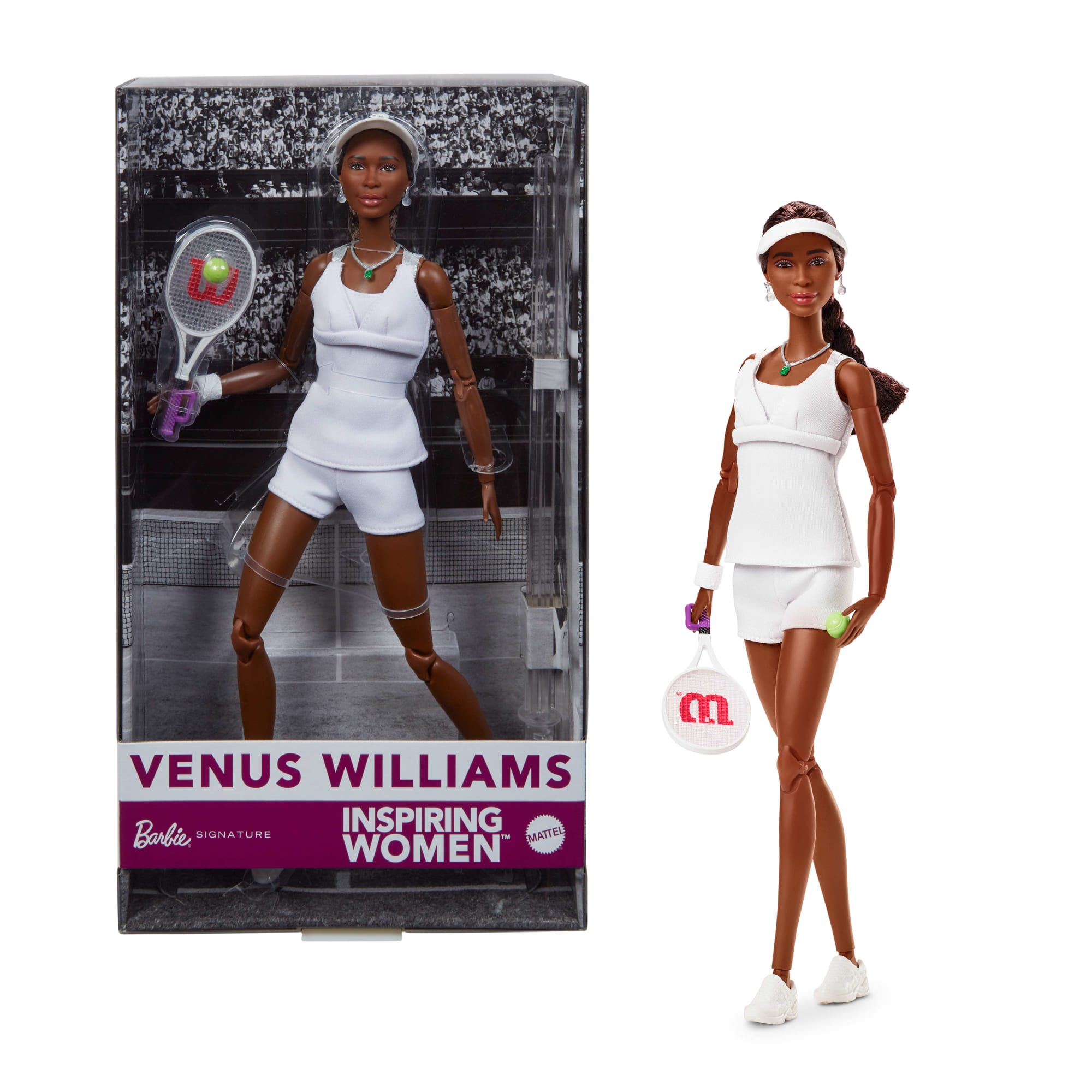 Barbie Inspiring Women Series. Venus Williams Fashion Doll With Signature Tennis Uniform
