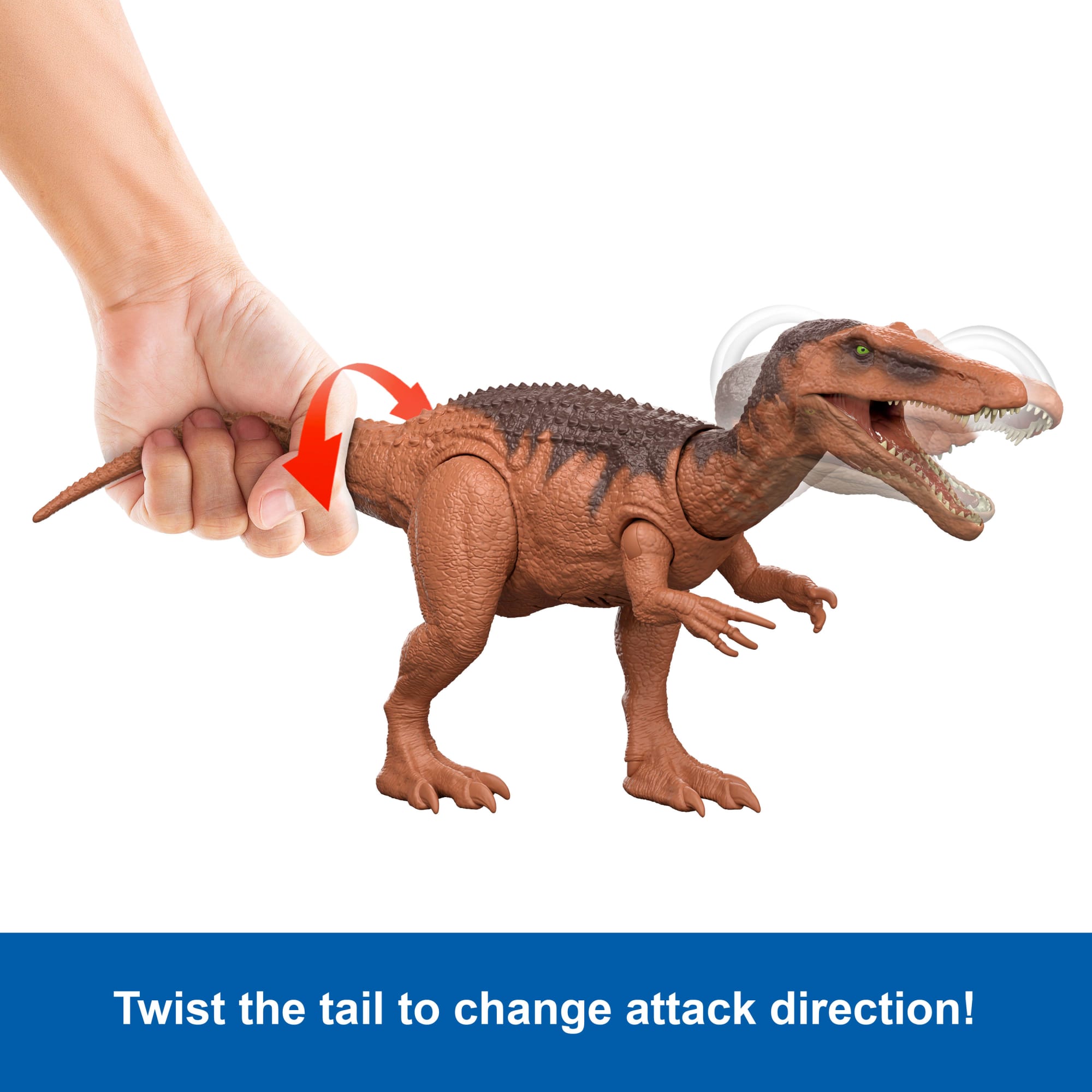 Jurassic World Rebirth Wild Roar Baryonyx Dinosaur Toy. Tail Controlled Attack Chomp & Sound - Image 4