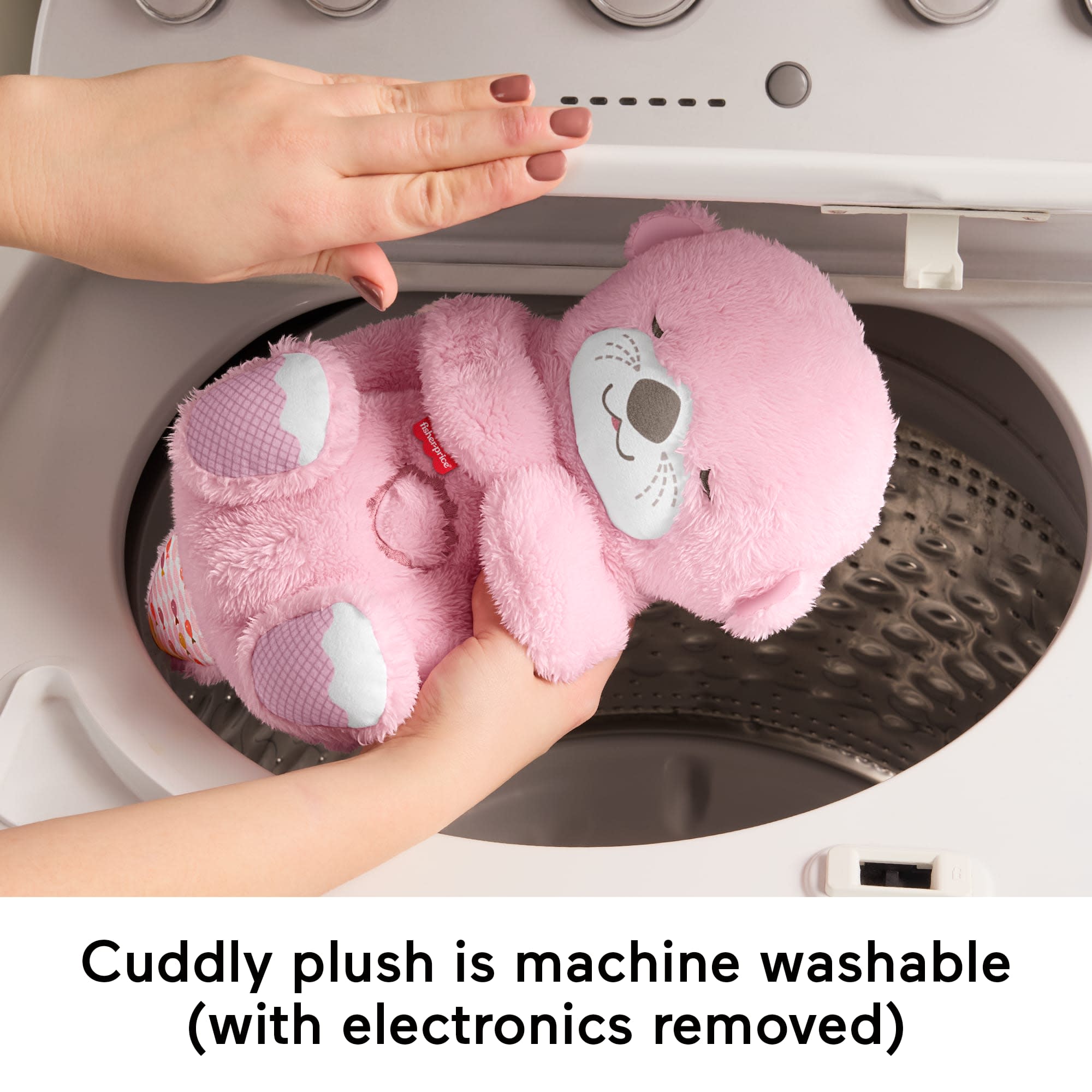 Fisher-Price Soothe 'n Snuggle Otter. Pink Plush Baby Toy. Sound Machine With Breathing Motion - Image 5