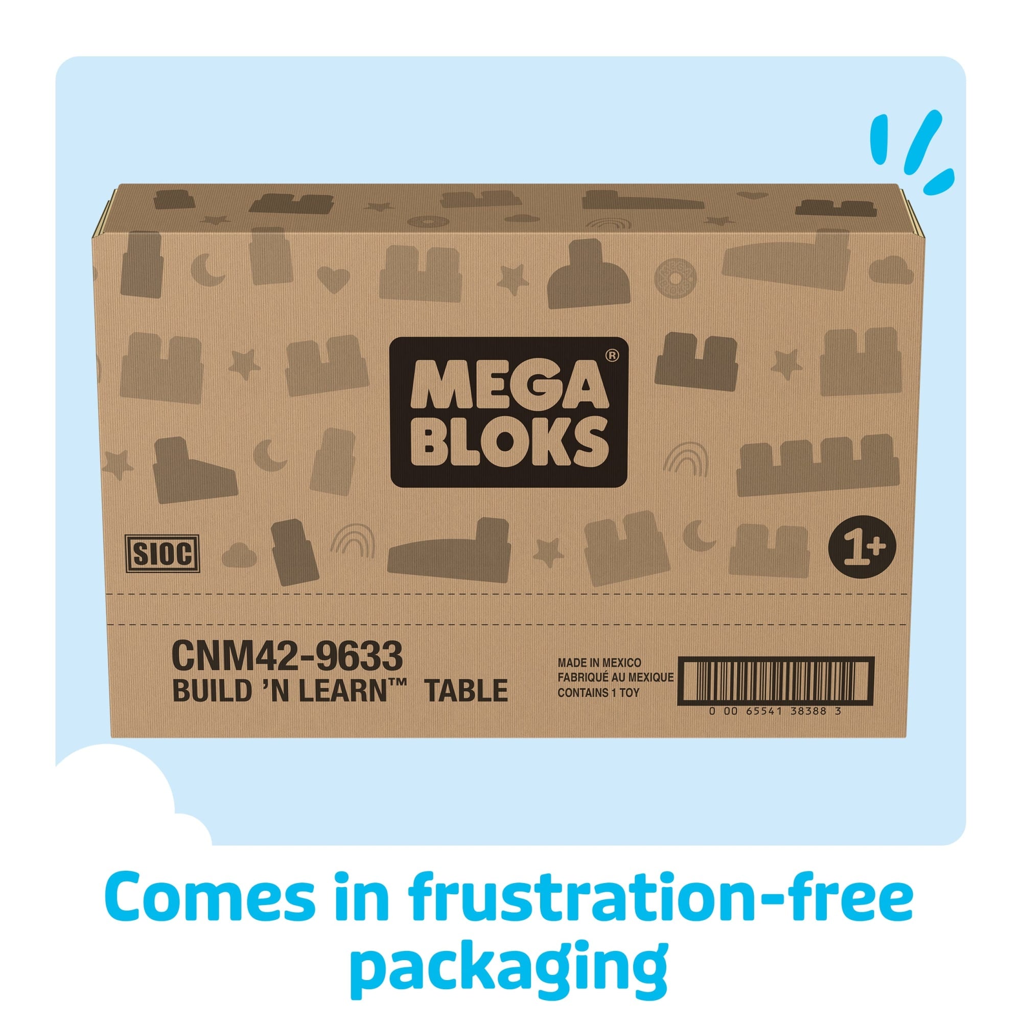MEGA BLOKS First Builders Build 'n Learn Table Block Toy With Storage (30 Pieces) For Toddler - Image 6